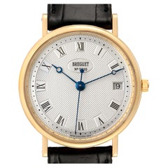 Classique 18K Gelbgold Silber Zifferblatt Herrenuhr 5910 Box Papiere von Breguet