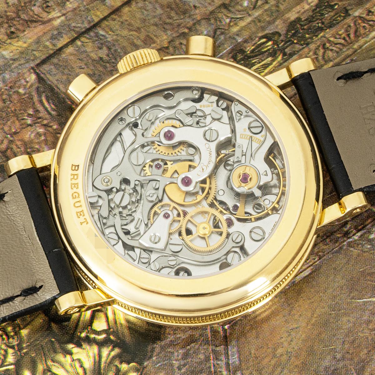 Men's Breguet Classique Chronograph 18k Yellow Gold 3237BA For Sale