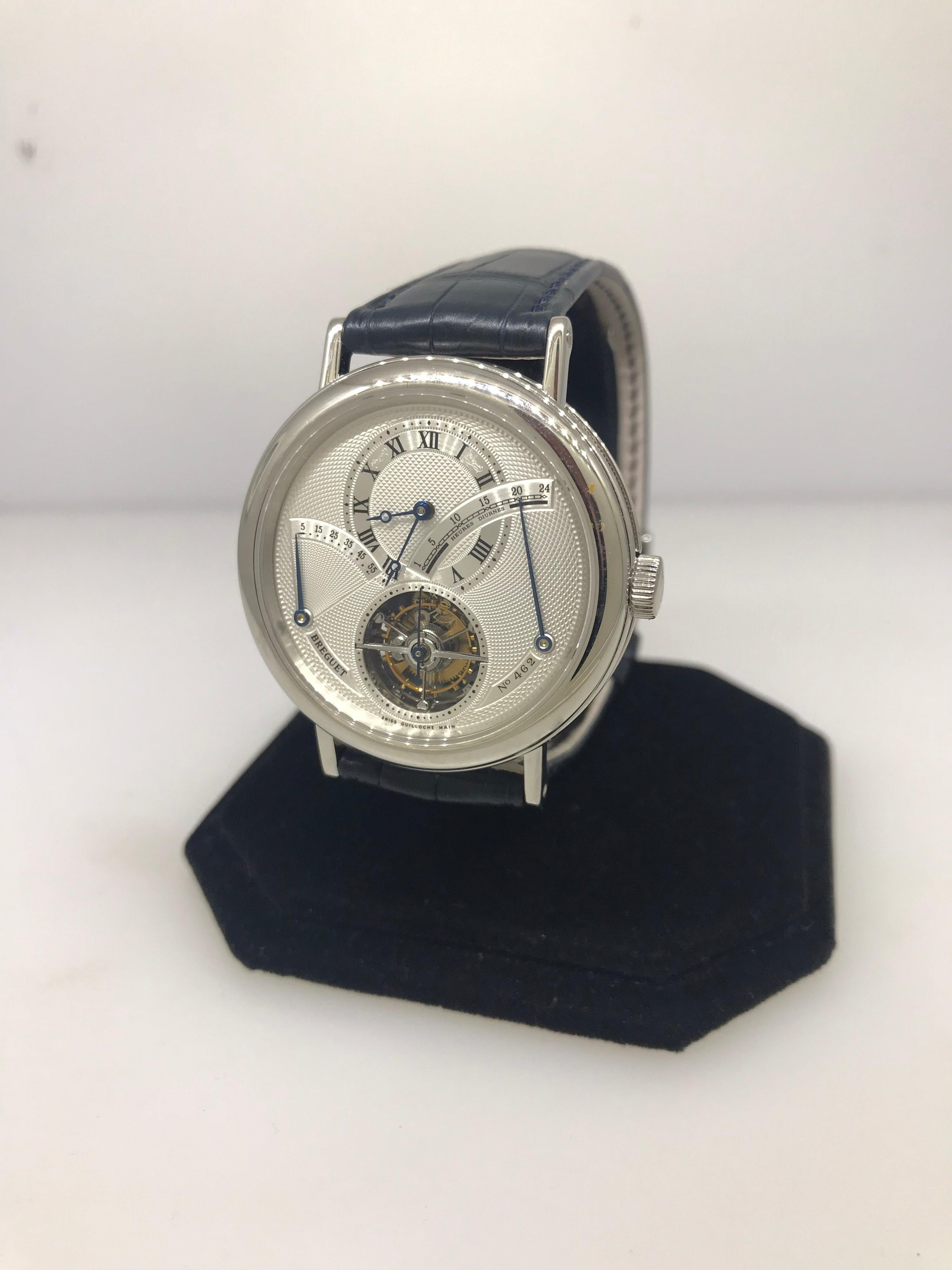 Breguet Classique Complications Toubillon Power Reserve Mens Watch 3657pt/12/9v6 In New Condition For Sale In New York, NY