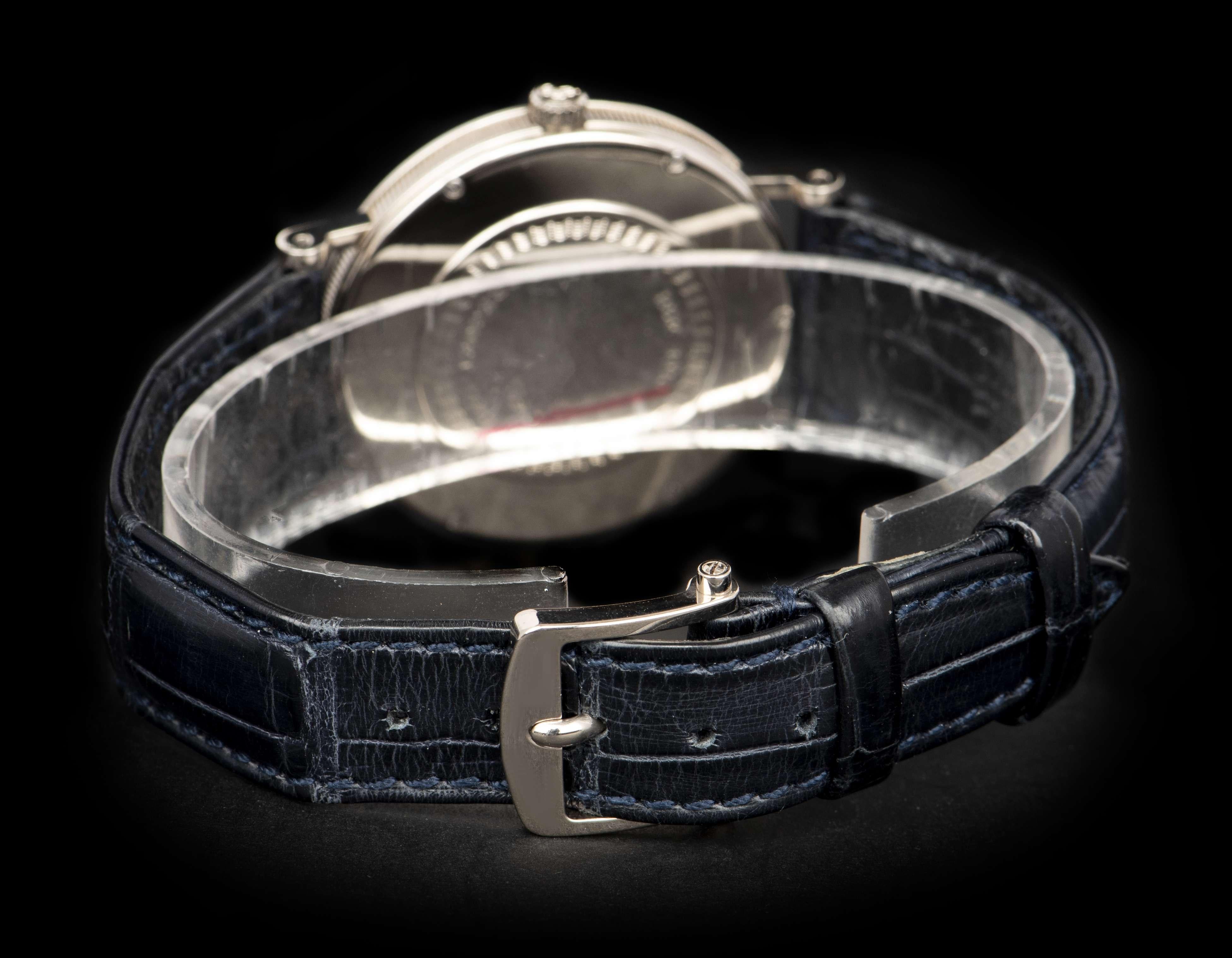 Men's Breguet Classique Gents White Gold Silver Dial 3910 Manual Wind Wristwatch