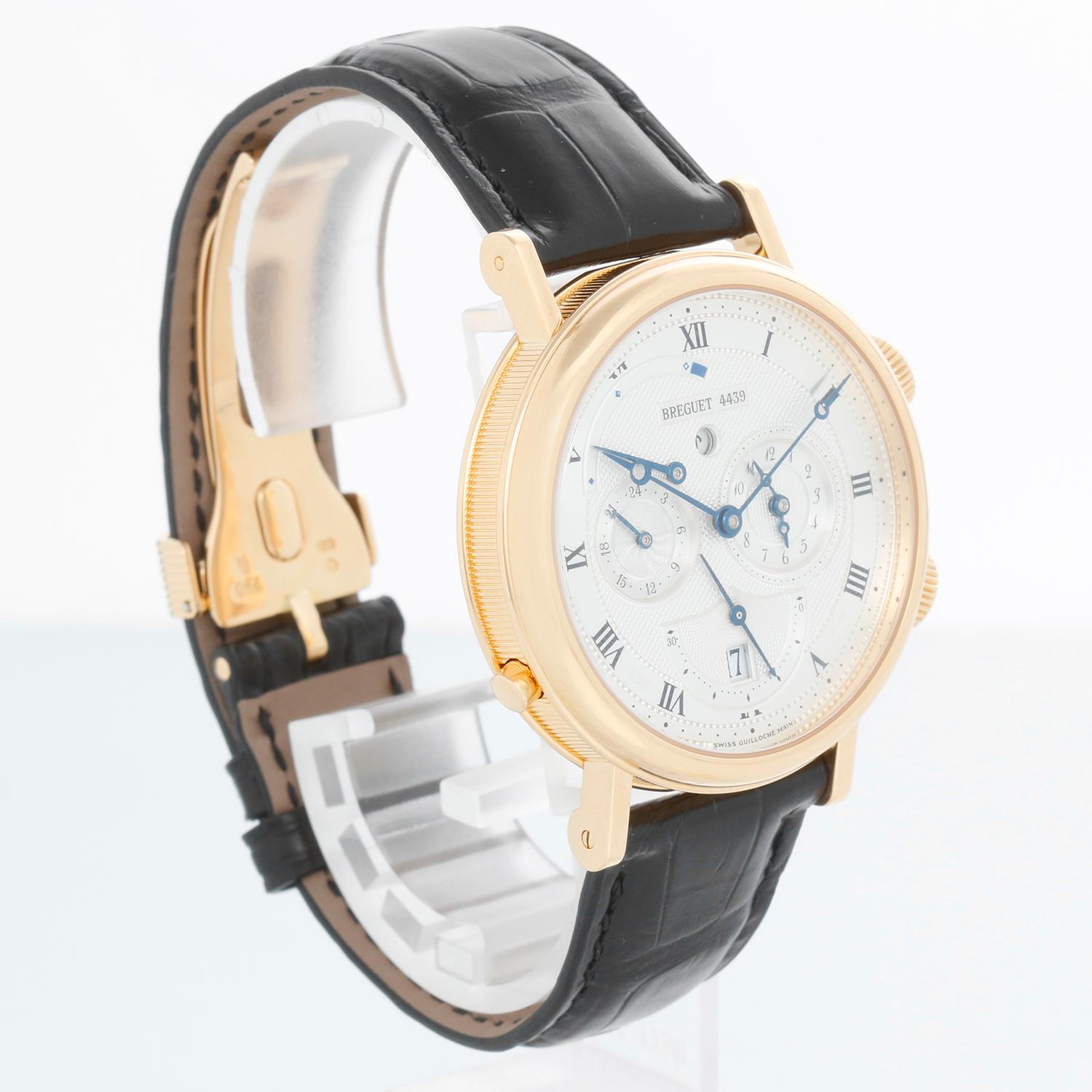 Breguet Classique Le Rveil du Tsar Alarm Dual Time 18k Yellow Gold Men's Watch 5 In Excellent Condition In Dallas, TX