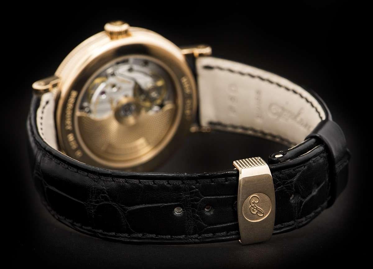 Breguet Classique Regulator Gents Rose Gold Silver Dial 5187 In Excellent Condition In London, GB