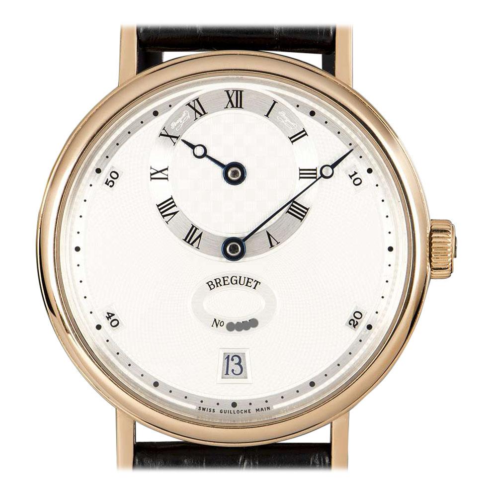 Breguet Classique Regulator Gents Rose Gold Silver Dial 5187