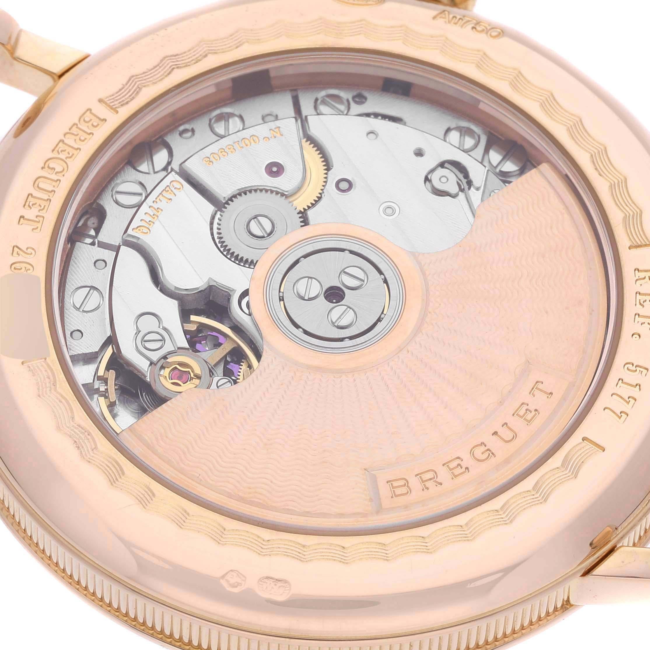 Breguet Classique Rose Gold Silver Dial Mens Watch 5177 In Excellent Condition For Sale In Atlanta, GA