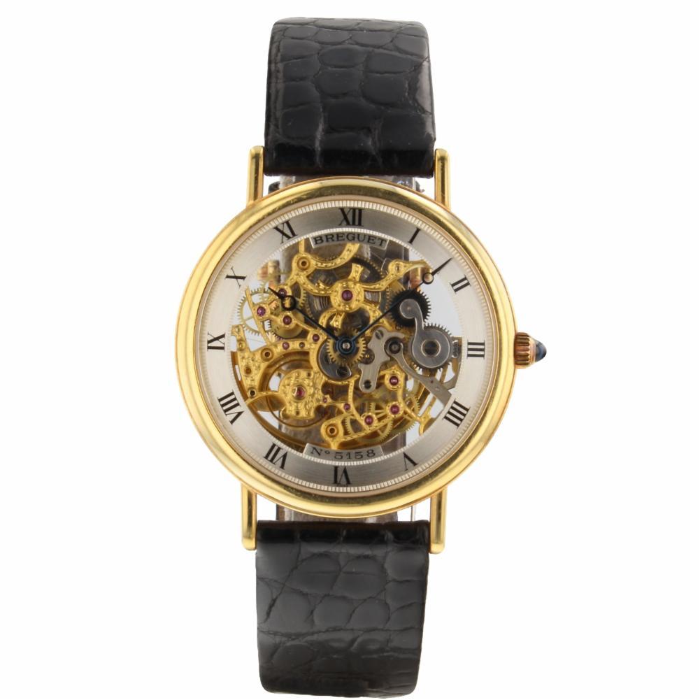 Breguet Classique Ultra Slim Skeleton 18 Karat Yellow Gold Automatic Watch 3030