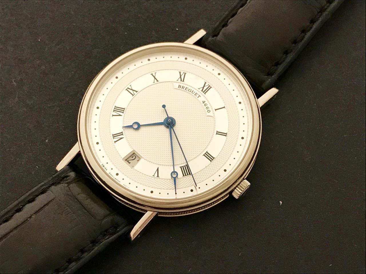 Breguet Classique White Gold Automatic Wristwatch In Excellent Condition For Sale In Dallas, TX