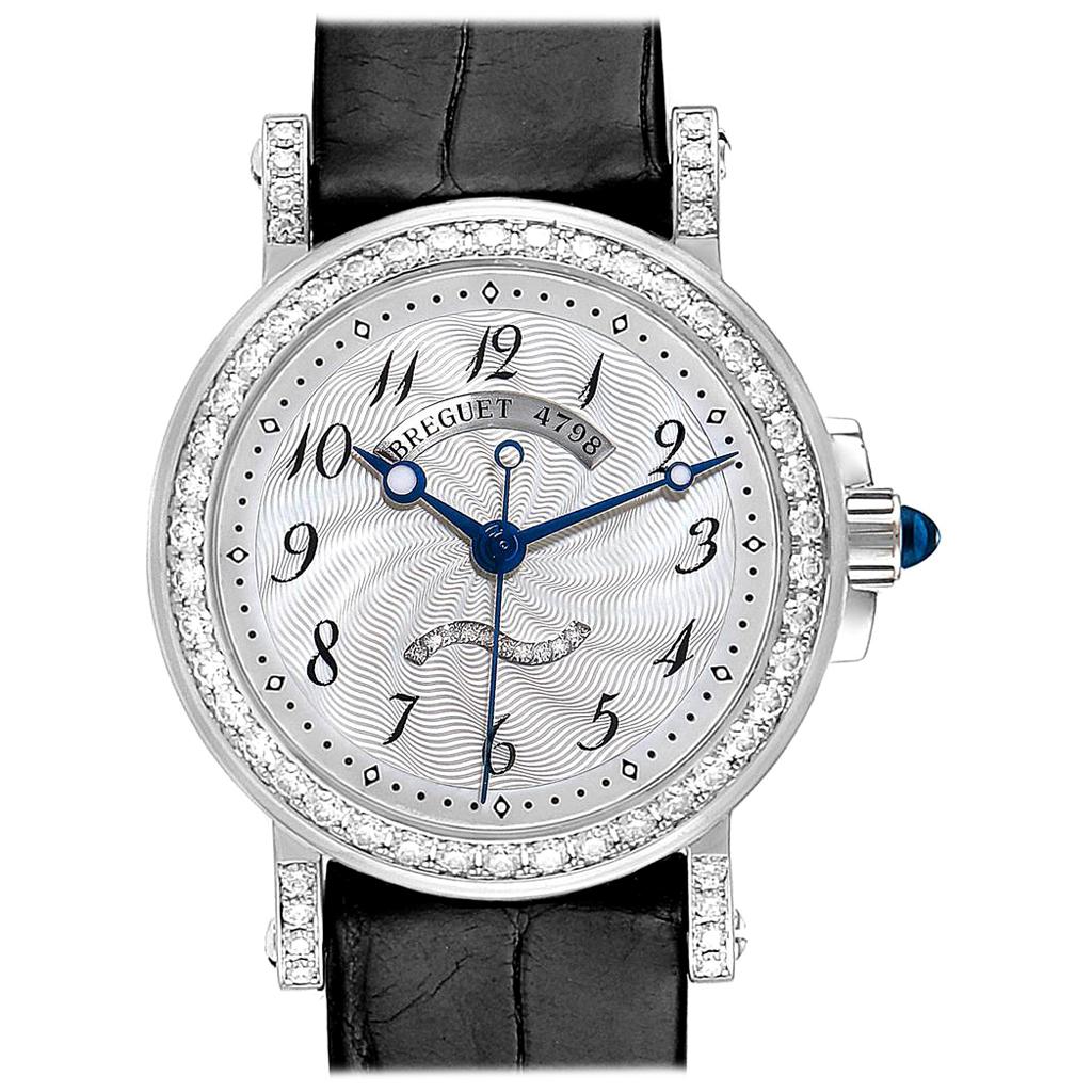 Breguet Classique White Gold Mother of Pearl Diamond Ladies Watch 8818