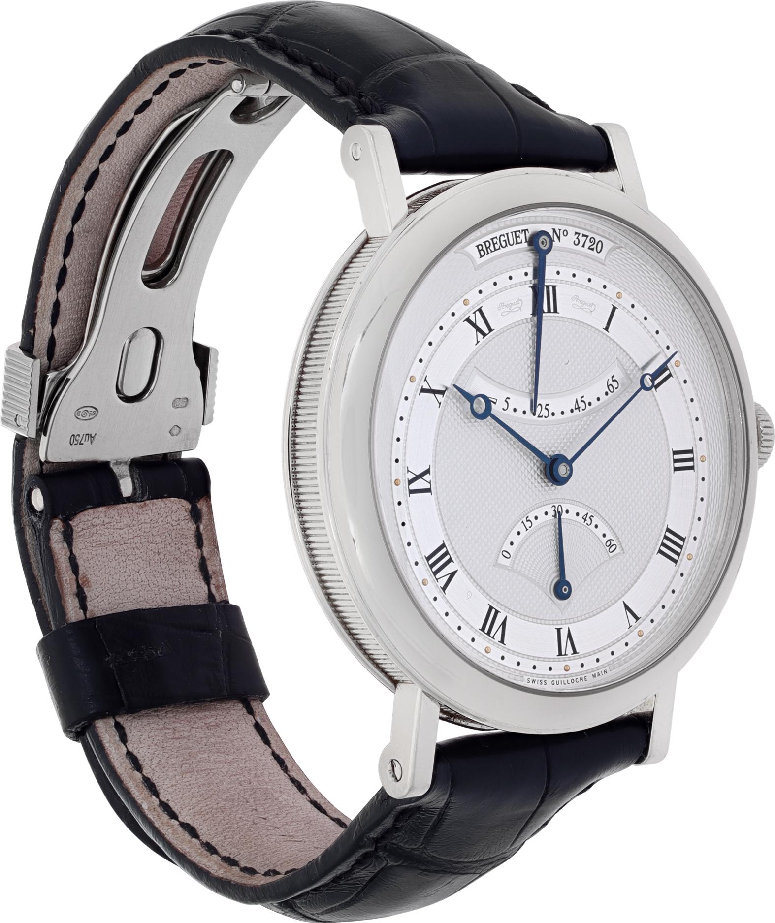 Orologio da polso Breguet Classique con quadrante guilloché e indicatore di riserva di carica Ref 5207 In condizioni ottime in vendita a Surfside, FL