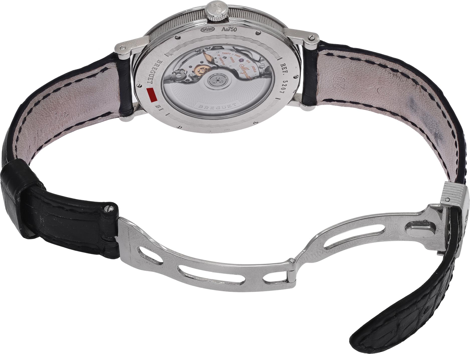 Uomo Orologio da polso Breguet Classique con quadrante guilloché e indicatore di riserva di carica Ref 5207 in vendita