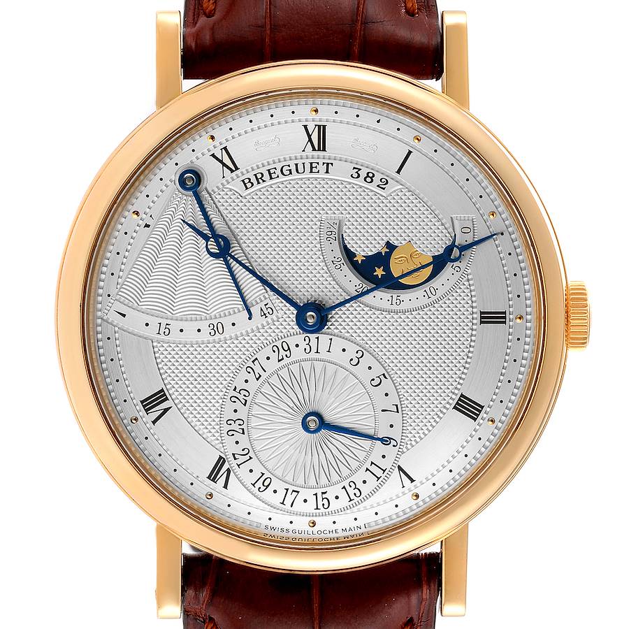 Breguet Classique Yellow Gold Moonphase Power Reserve Mens Watch 7137 For Sale