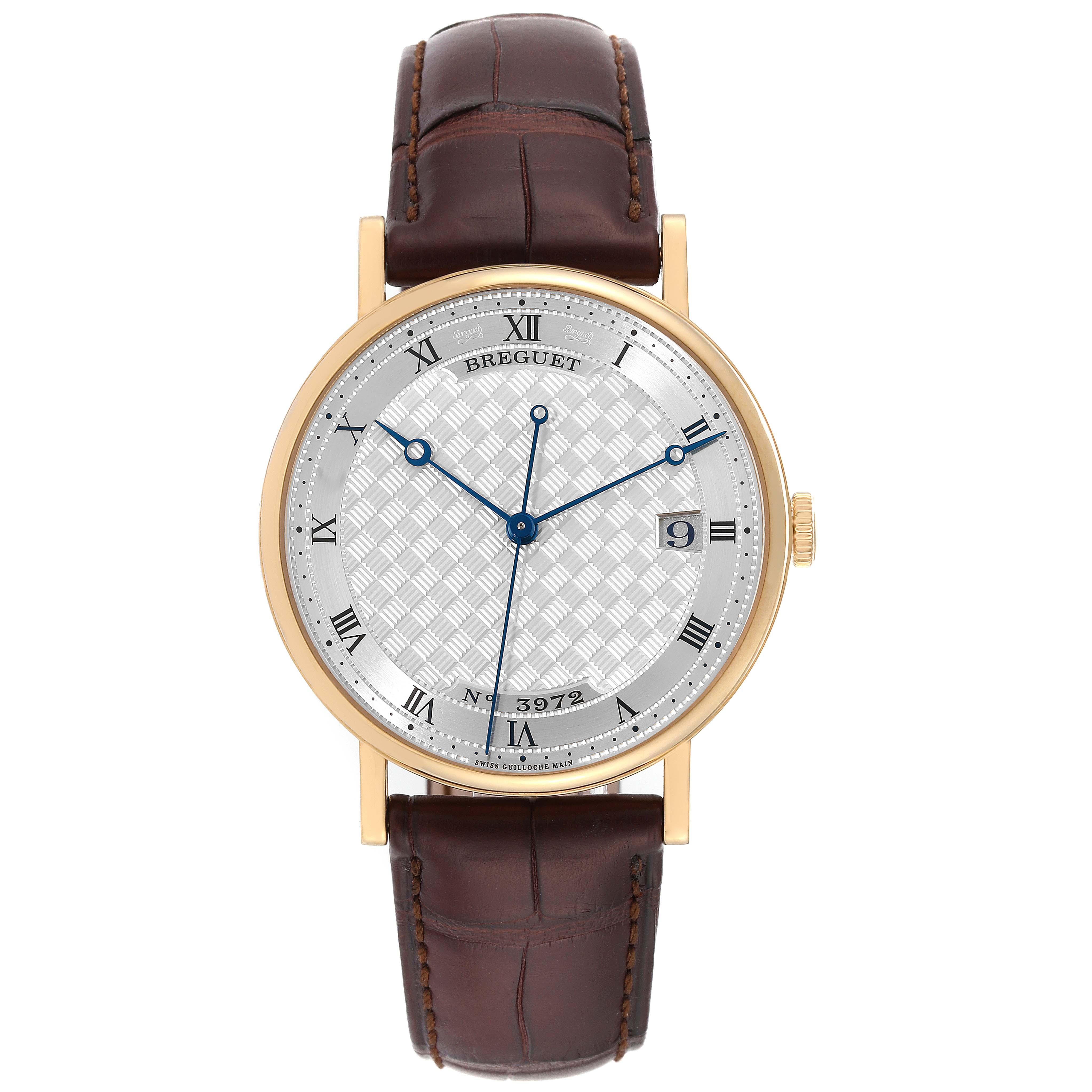 Breguet Classique Yellow Gold Silver Dial Mens Watch 5177 Papers 3