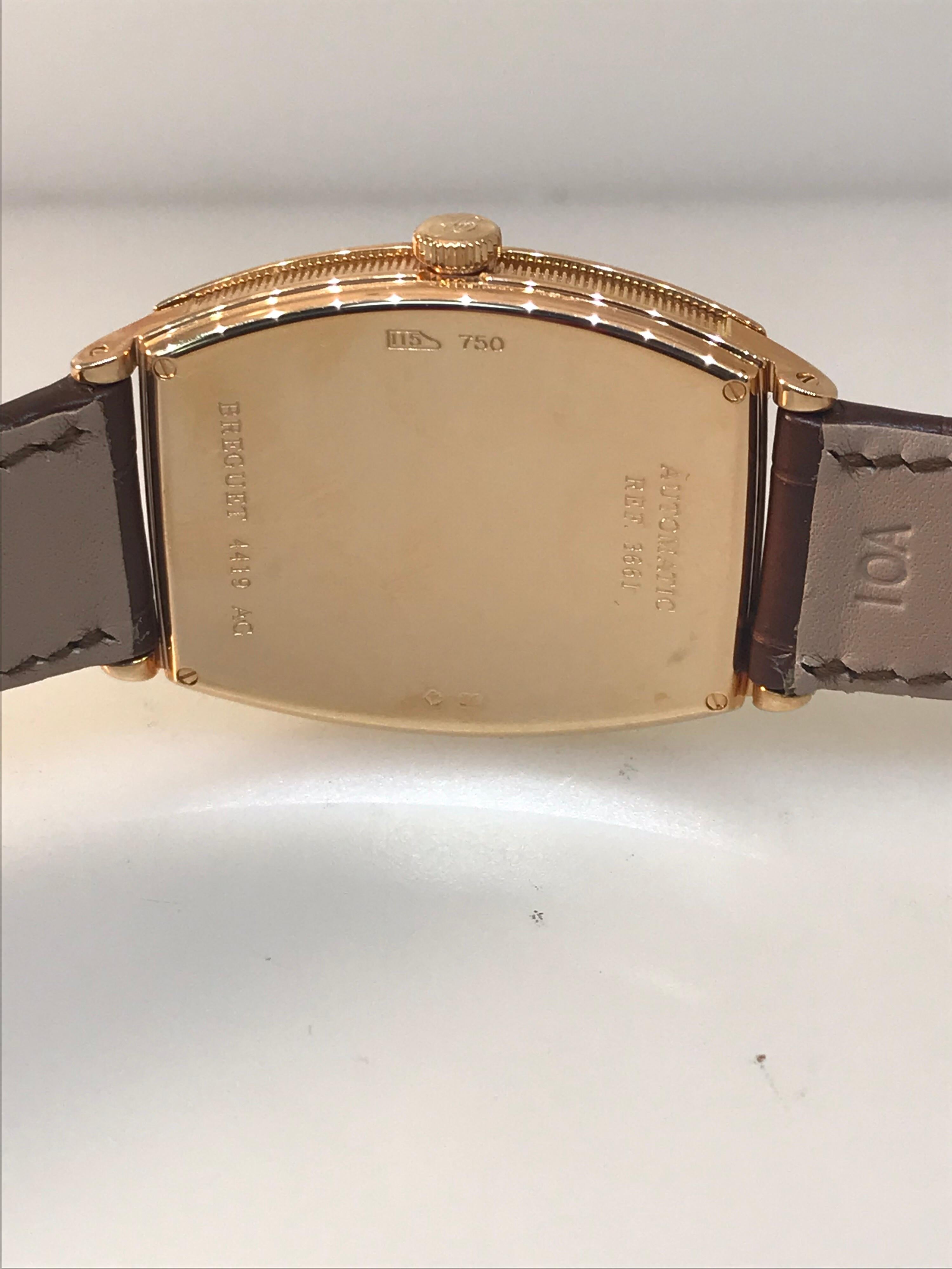 Breguet Heritage Rose Gold Diamond Bezel Silver Dial Men's Watch 3661BR12984DD00 For Sale 6