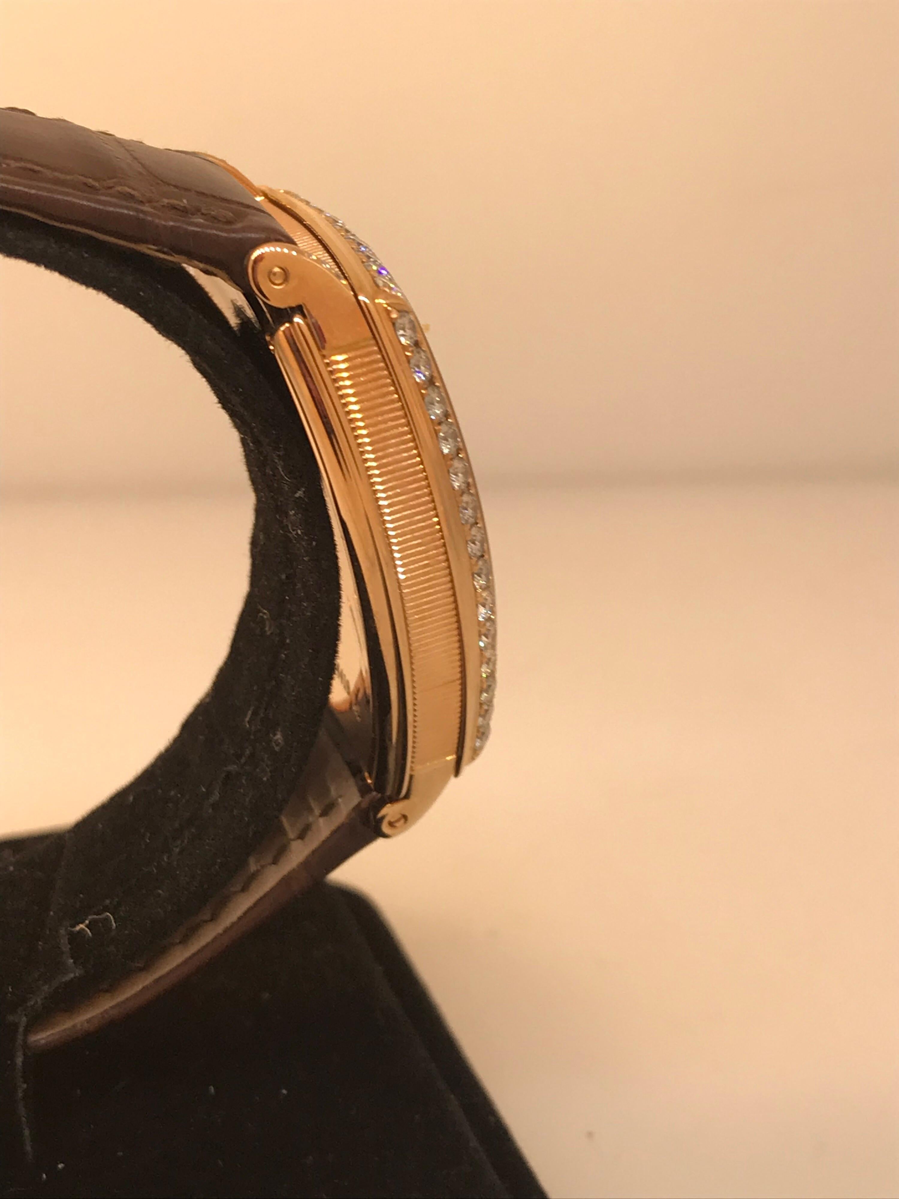 Breguet Heritage Rose Gold Diamond Bezel Silver Dial Men's Watch 3661BR12984DD00 For Sale 1