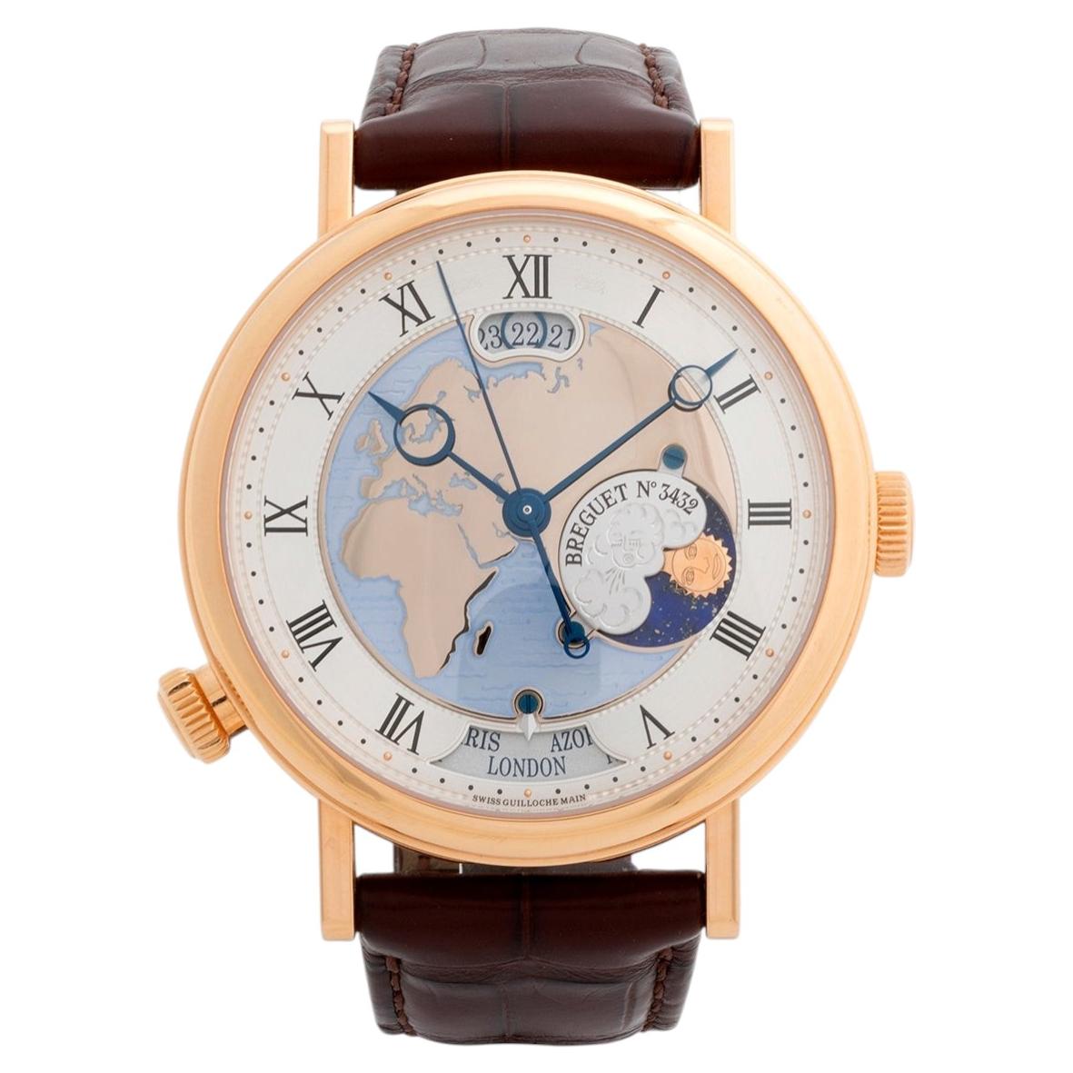 Breguet Hora Mundi "Europe" 5717BR, 44mm Case, 18K Rose Gold, World Time, Yr2012 For Sale