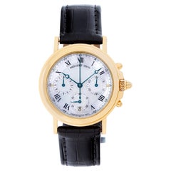 Breguet: 18 Karat Gelbgold Uhr Horloger de la Marine Chronograph Ref. 3460BA