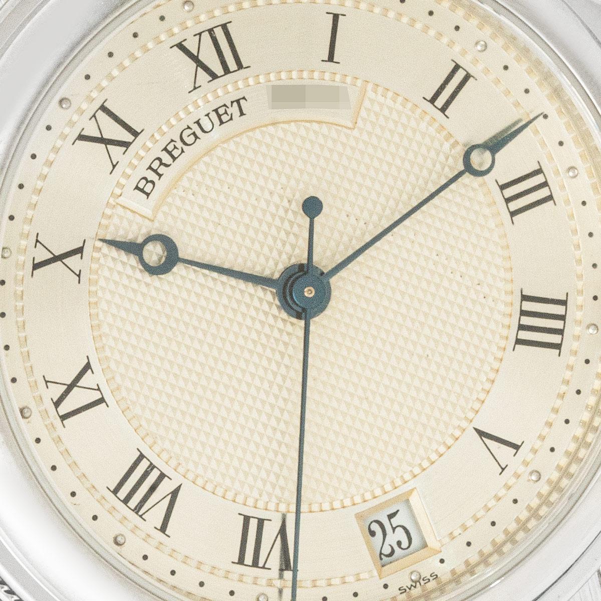 Modern Breguet Horloger De La Marine White Gold For Sale
