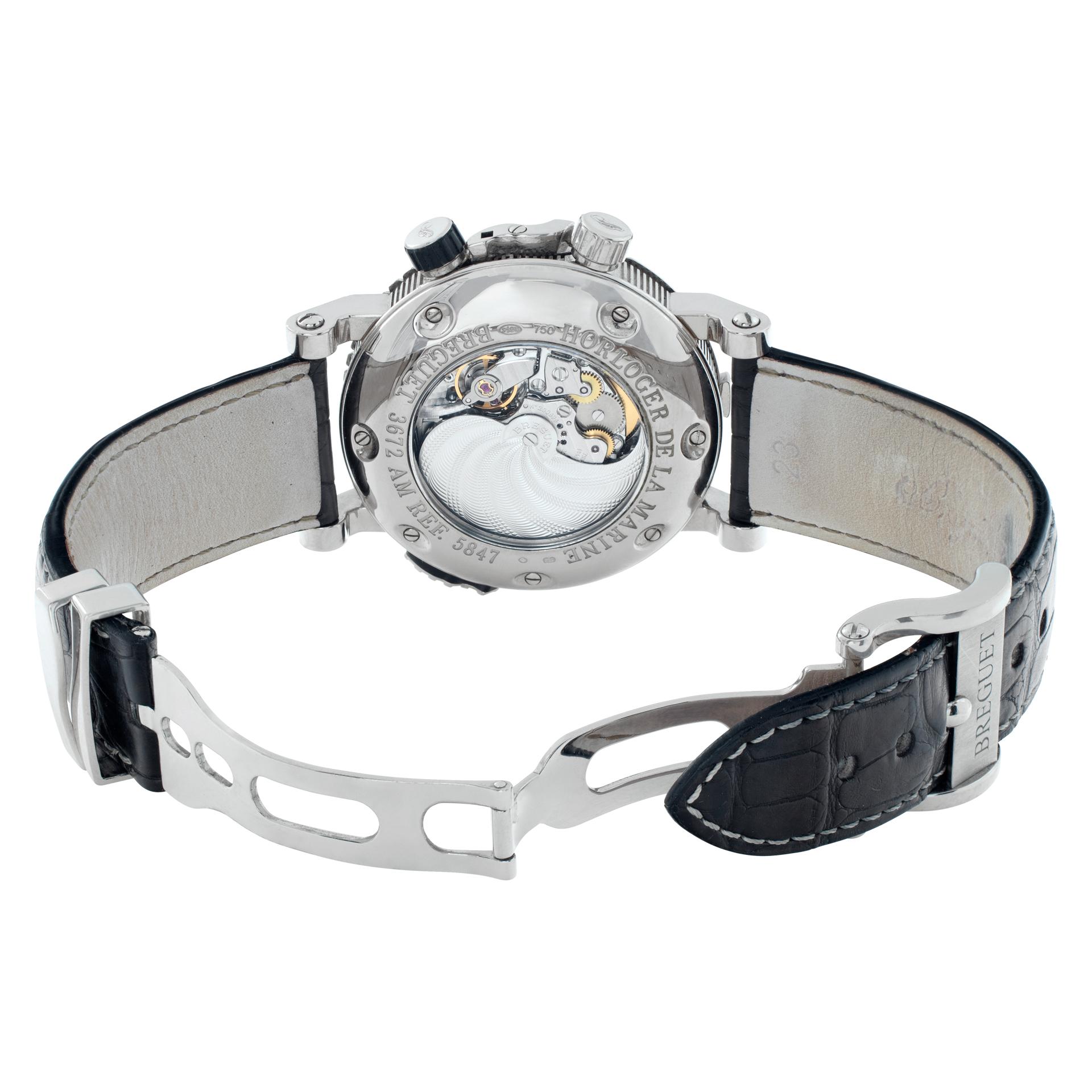 Men's Breguet Marine 18k white gold Automatic Wristwatch Ref 5847BB/92/5ZV For Sale