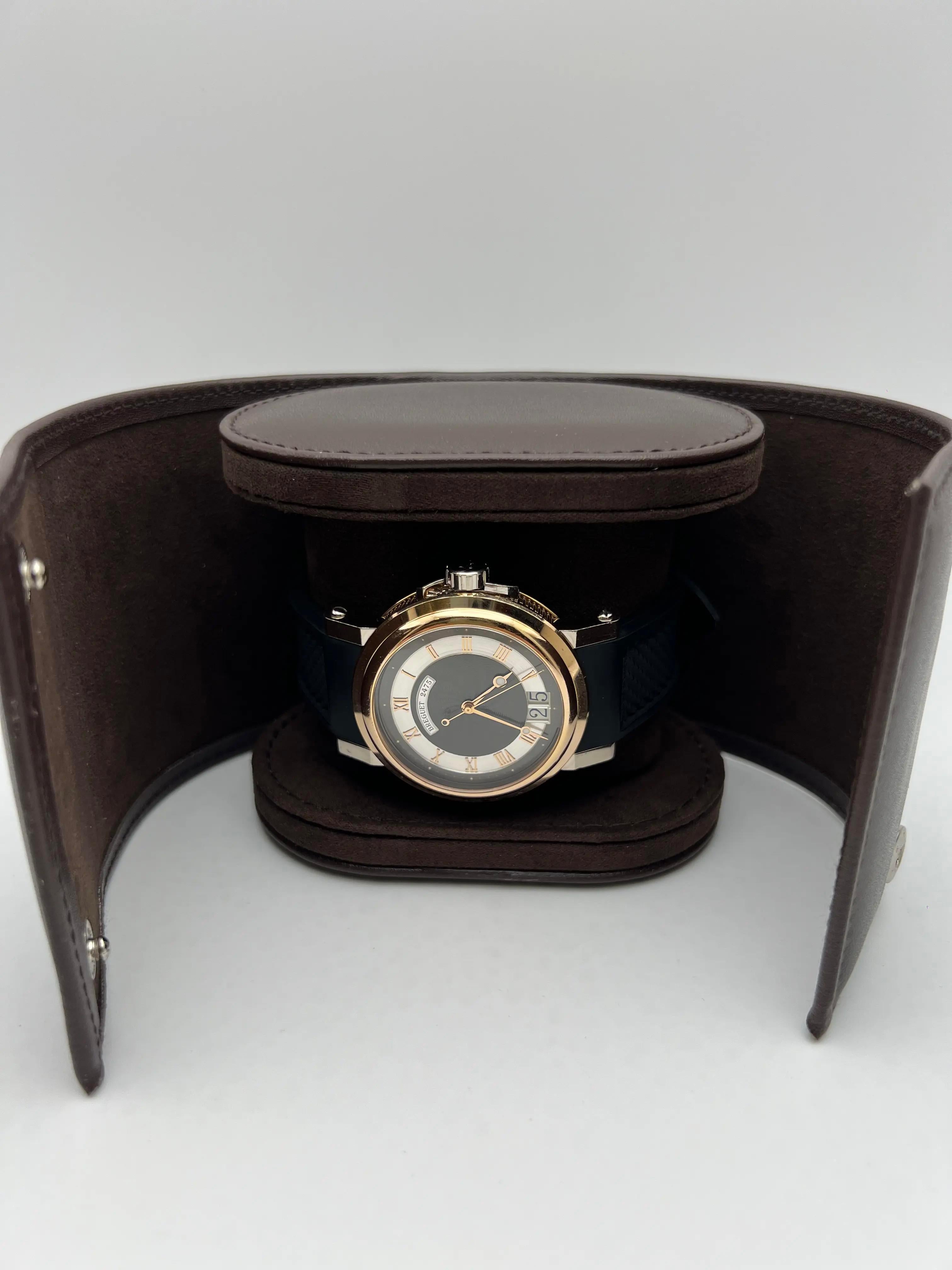 Breguet Marine 39mm Big Date 5817BE/Z2/5V8 Automatic 18K Two Tone Rose White For Sale 6