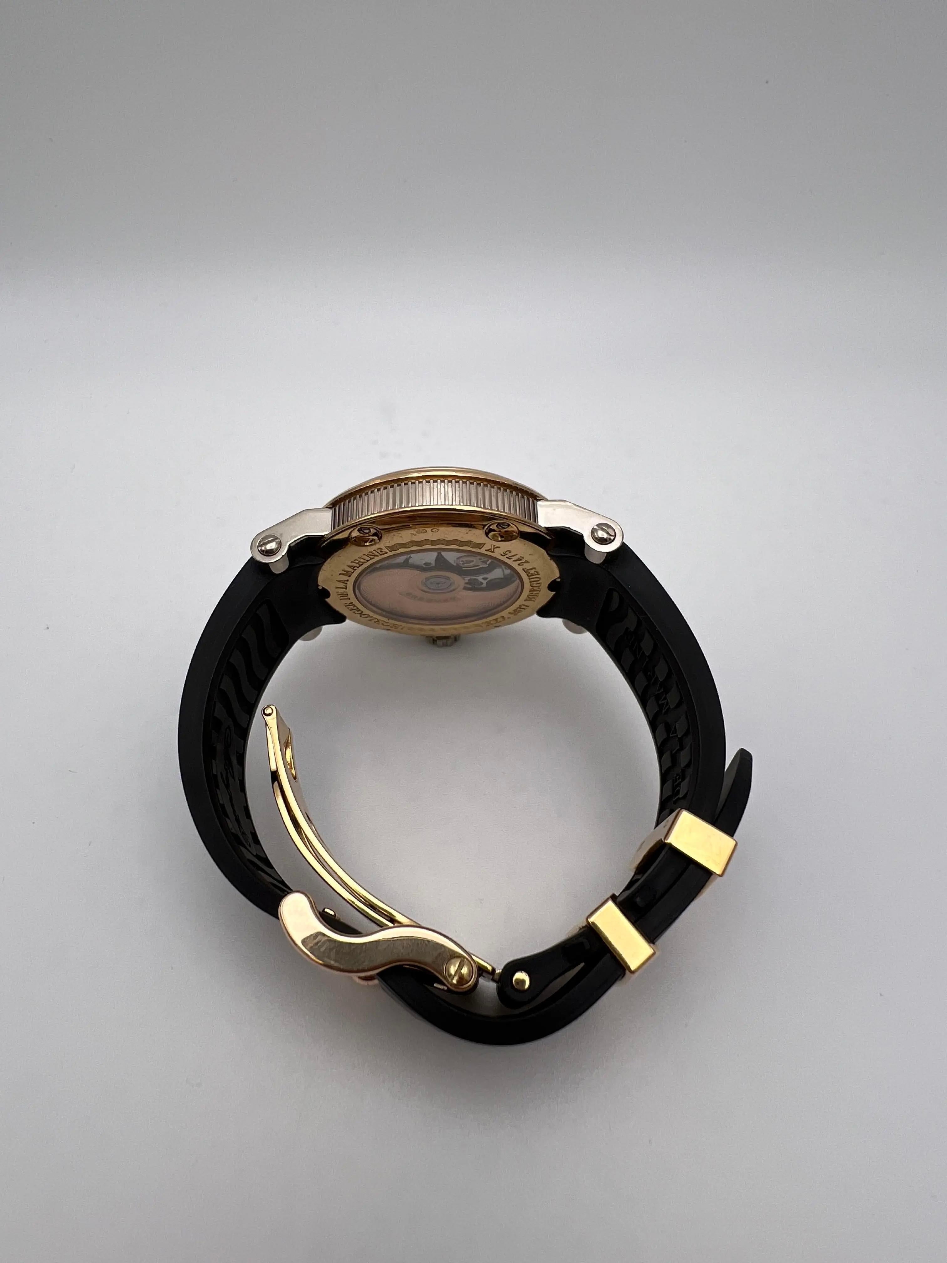 Breguet Marine 39mm Big Date 5817BE/Z2/5V8 Automatic 18K Two Tone Rose White For Sale 8
