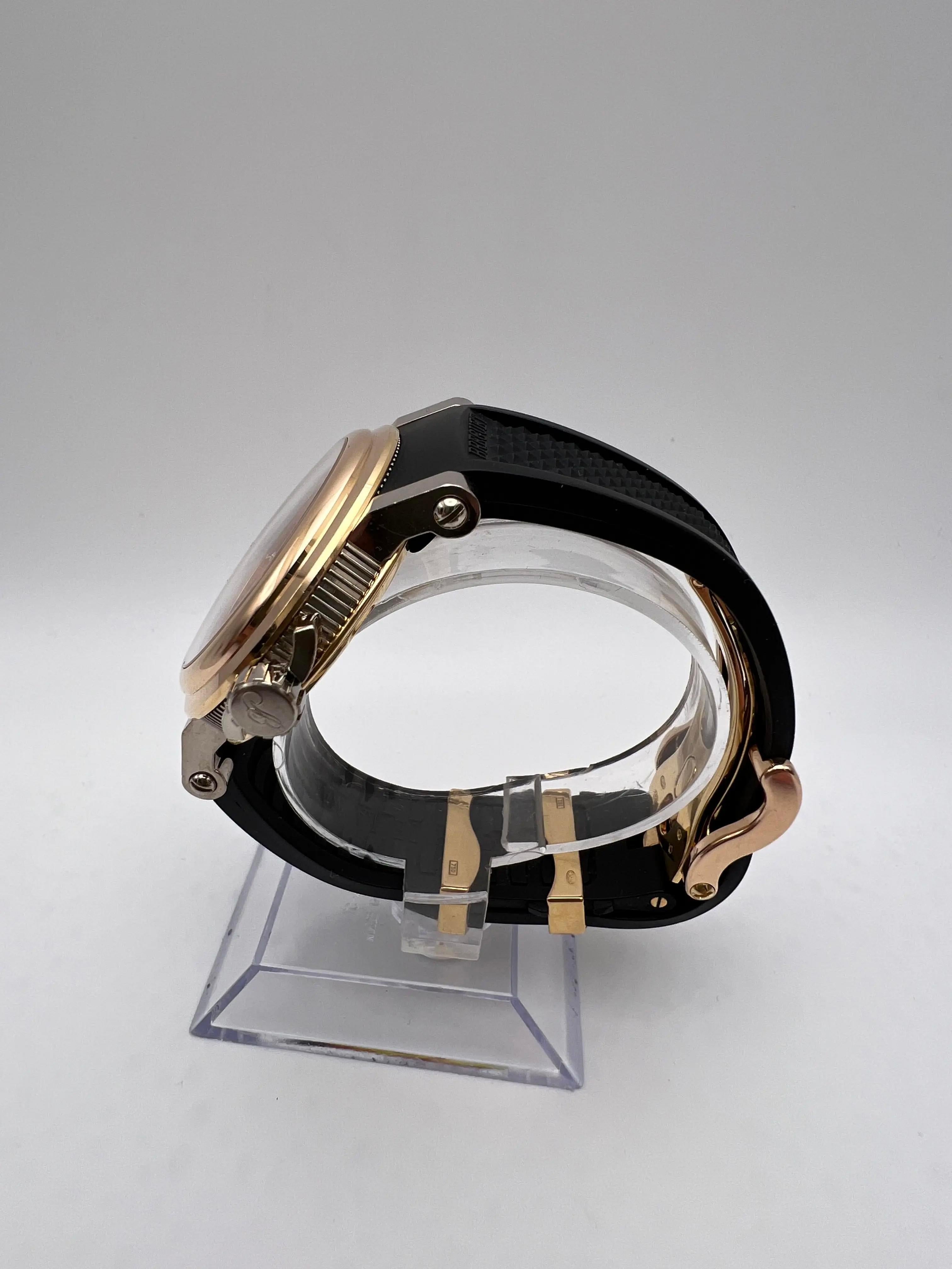 Breguet Marine 39mm Big Date 5817BE/Z2/5V8 Automatic 18K Two Tone Rose White For Sale 4