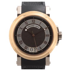 Breguet Marine 39 mm Großes Datum 5817BE/Z2/5V8 Automatik 18K Zweifarbiges Roségold Weiß