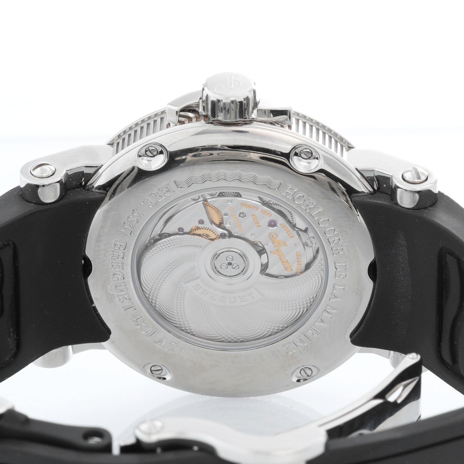 Breguet Marine Automatic GMT Men's Stainless Steel Watch 5857ST125ZU 1