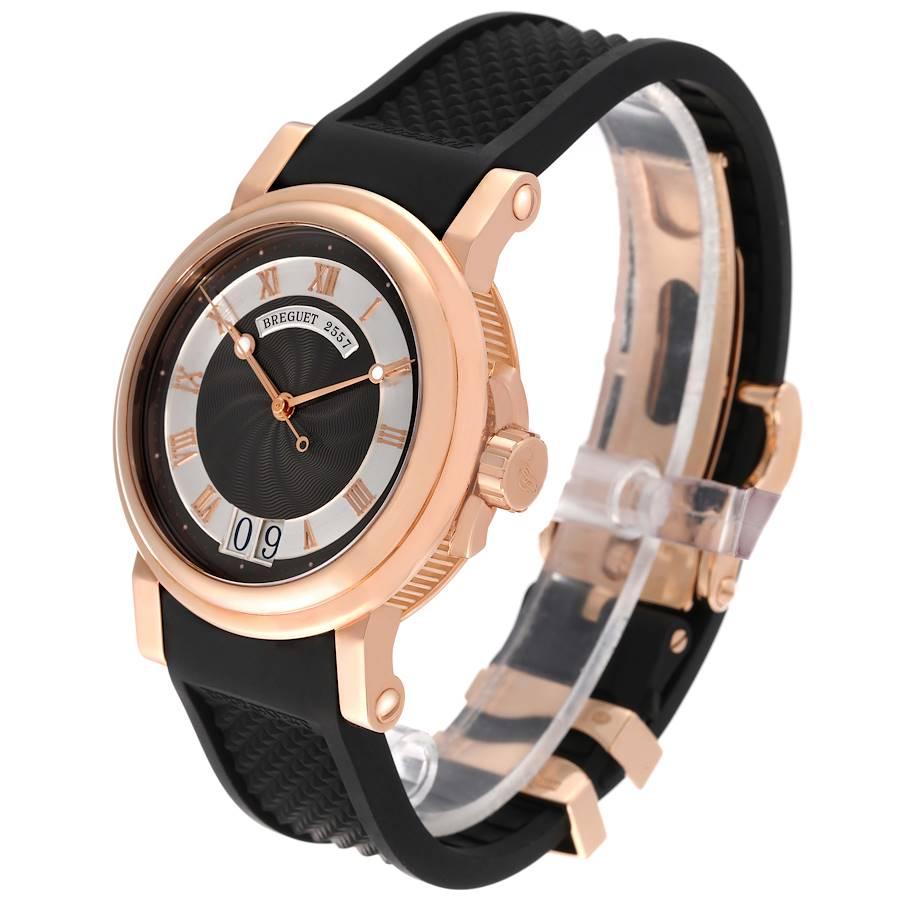 Breguet Marine Big Date Roségold Gummiband-Herrenuhr 5817BR im Angebot 1