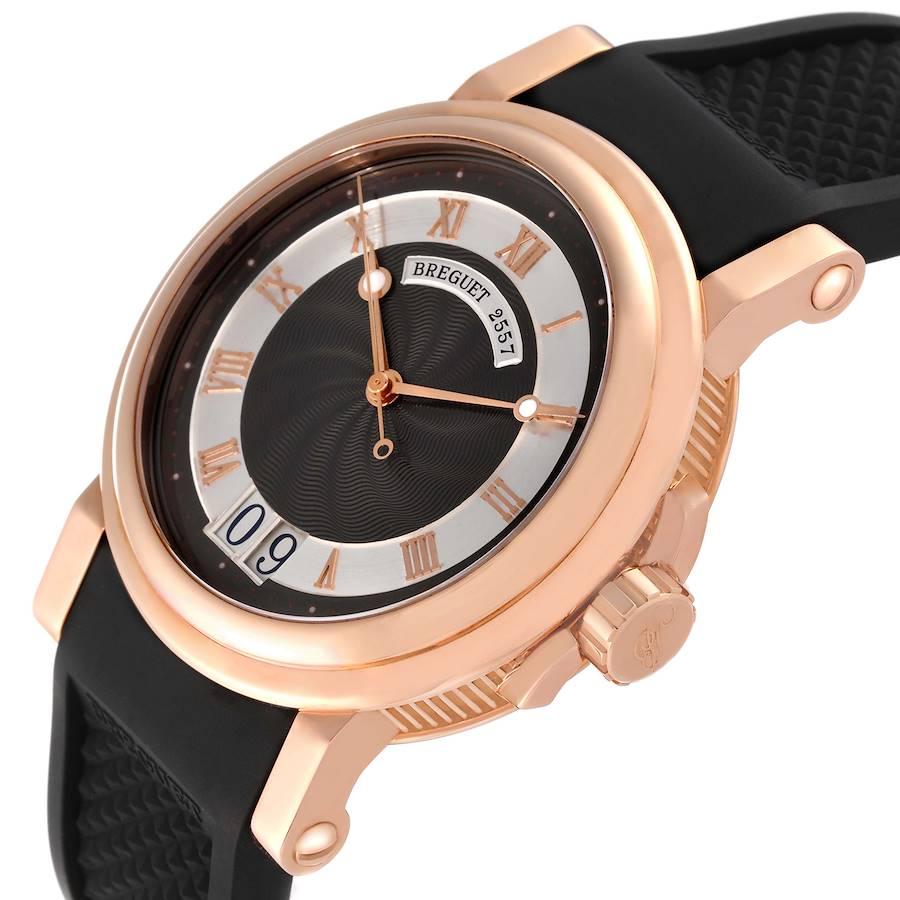 Breguet Marine Big Date Roségold Gummiband-Herrenuhr 5817BR im Angebot 2