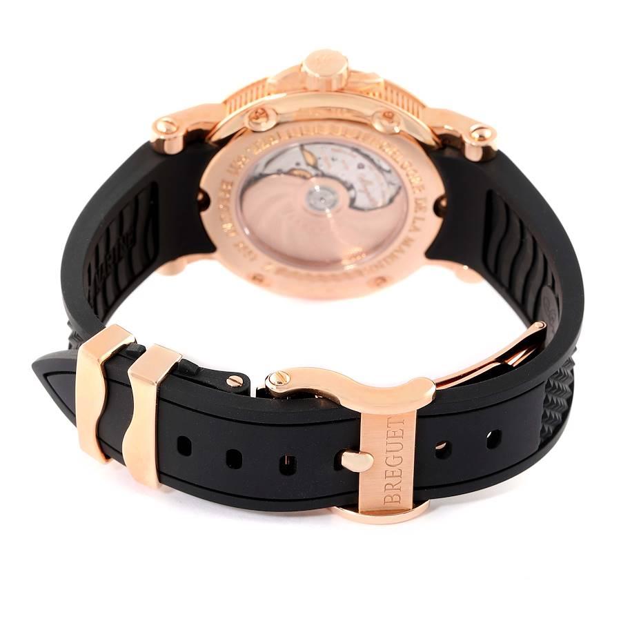 Breguet Marine Big Date Roségold Gummiband-Herrenuhr 5817BR im Angebot 3
