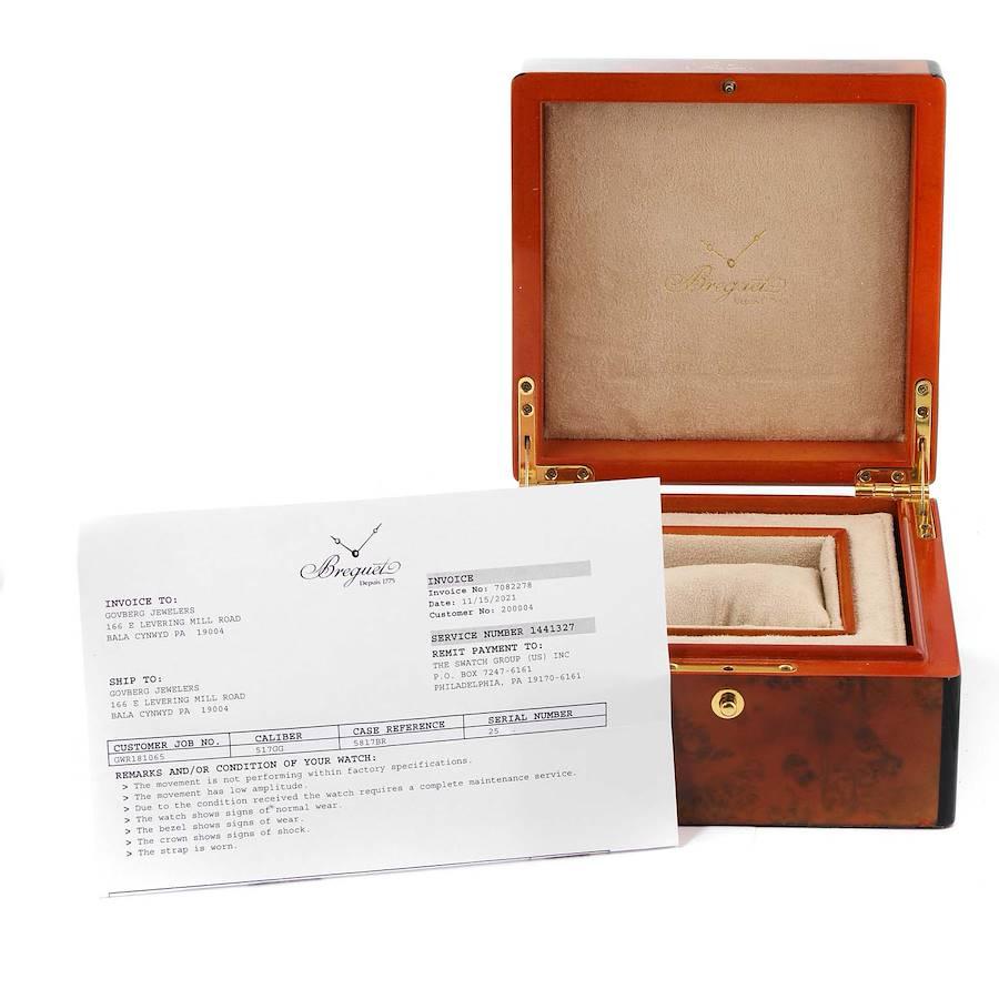 Breguet Marine Big Date Roségold Gummiband-Herrenuhr 5817BR im Angebot 6