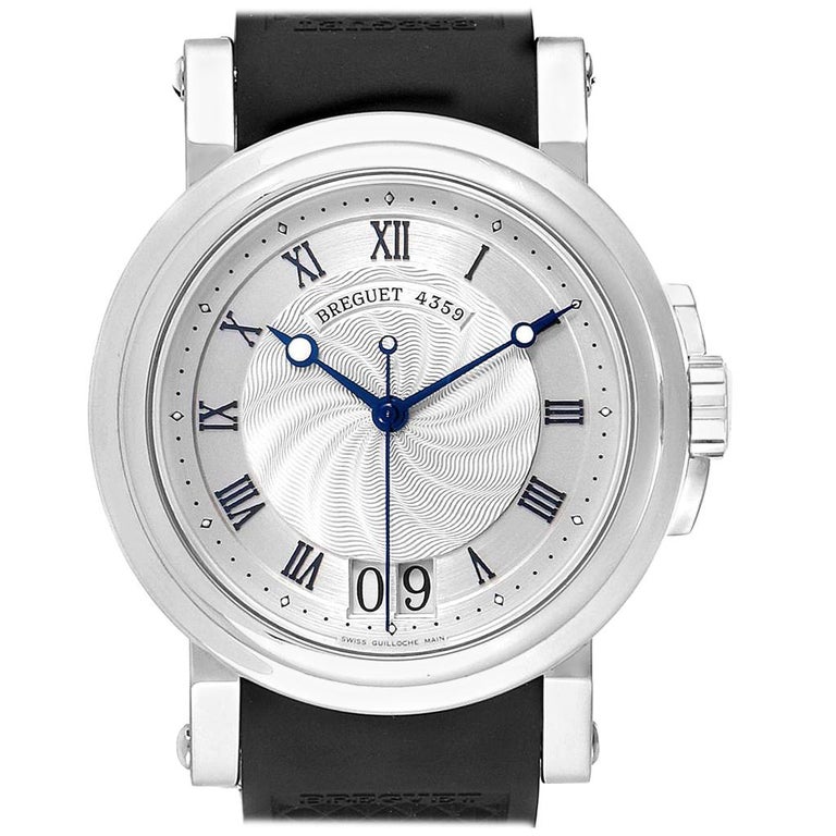 Breguet Marine Big Date Silver Dial Automatic Steel Men's Watch 5817ST