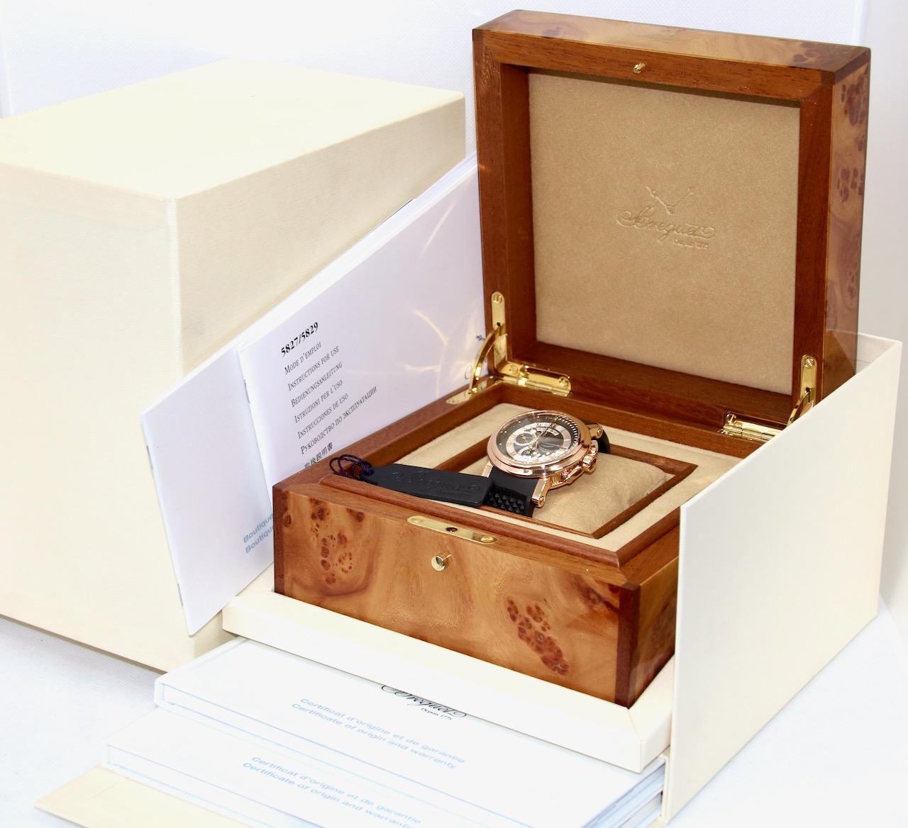 Breguet Marine-Chronograph aus 18 Karat Roségold Ref. 5827BR/Z2/5ZU 7