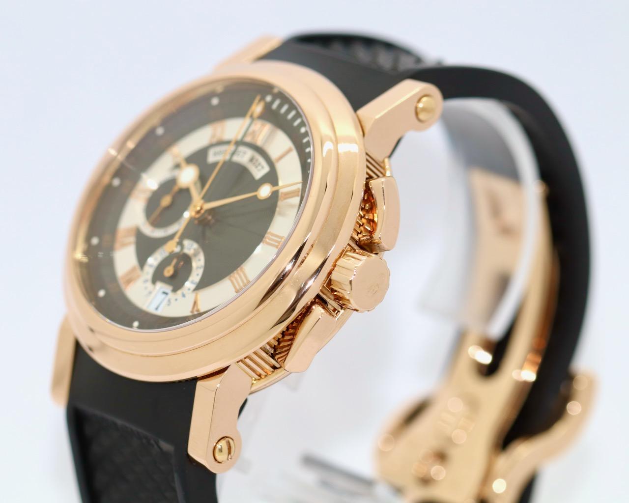 Breguet Marine-Chronograph aus 18 Karat Roségold Ref. 5827BR/Z2/5ZU im Zustand „Hervorragend“ in Berlin, DE