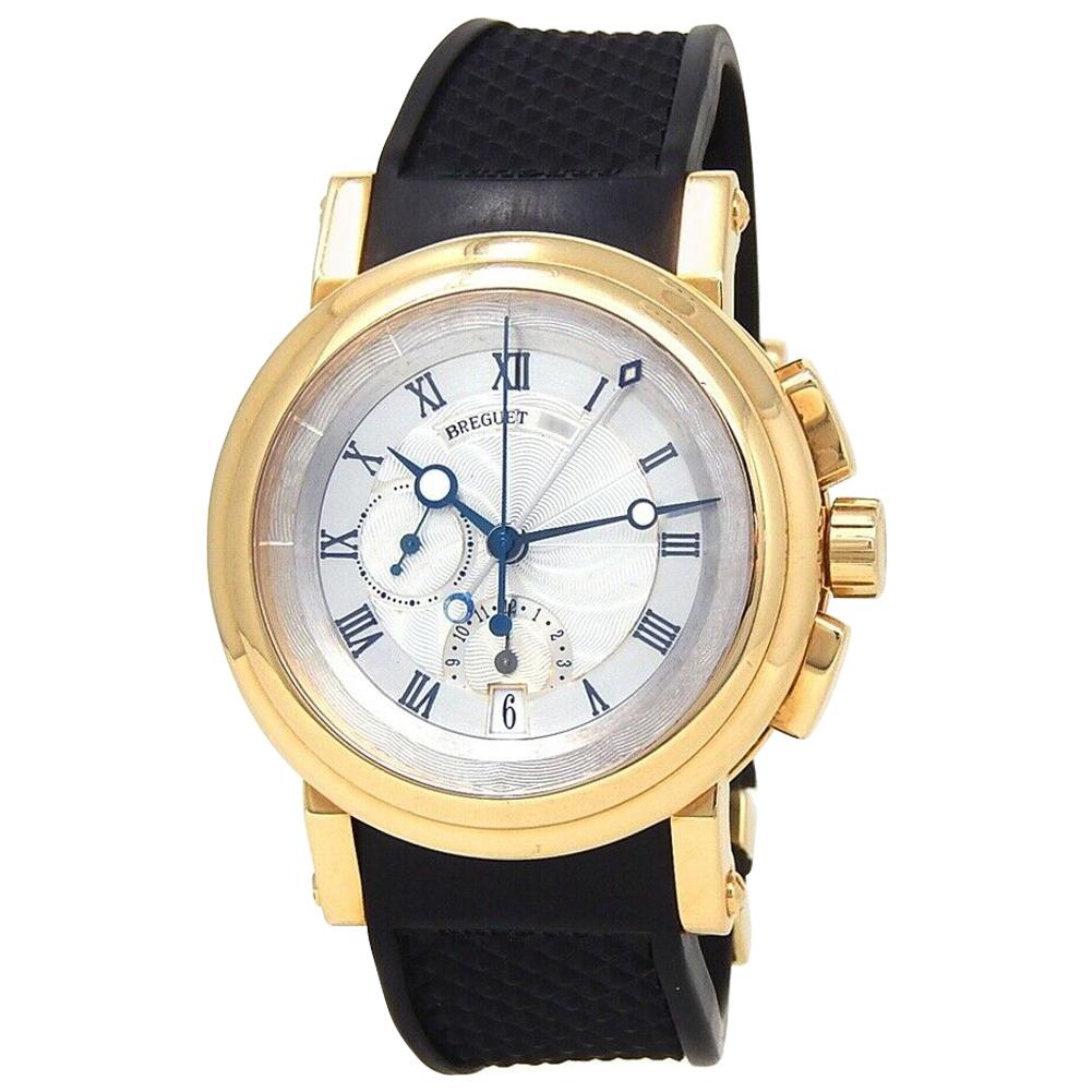 Breguet Marine Chronograph 18 Karat Yellow Gold Automatic Men's Watch 5827 For Sale