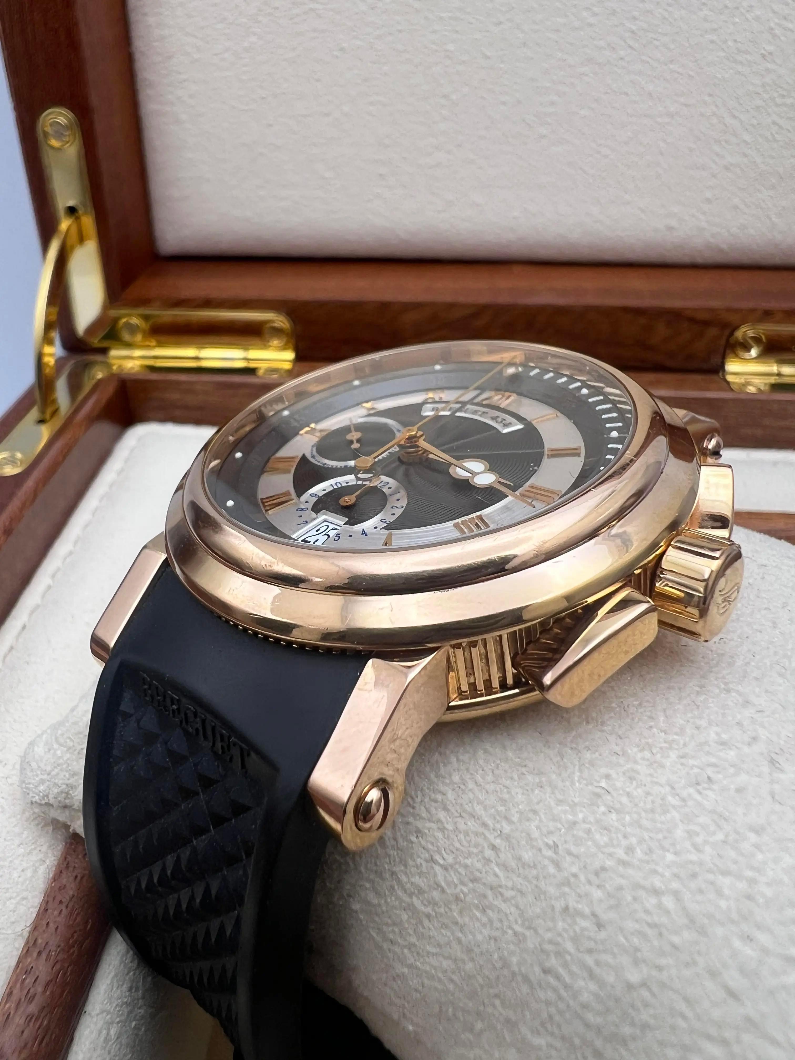 Breguet Marine Chronograph 42mm 18K Rose Gold Box Set 5827BR/Z2/5ZU For Sale 6