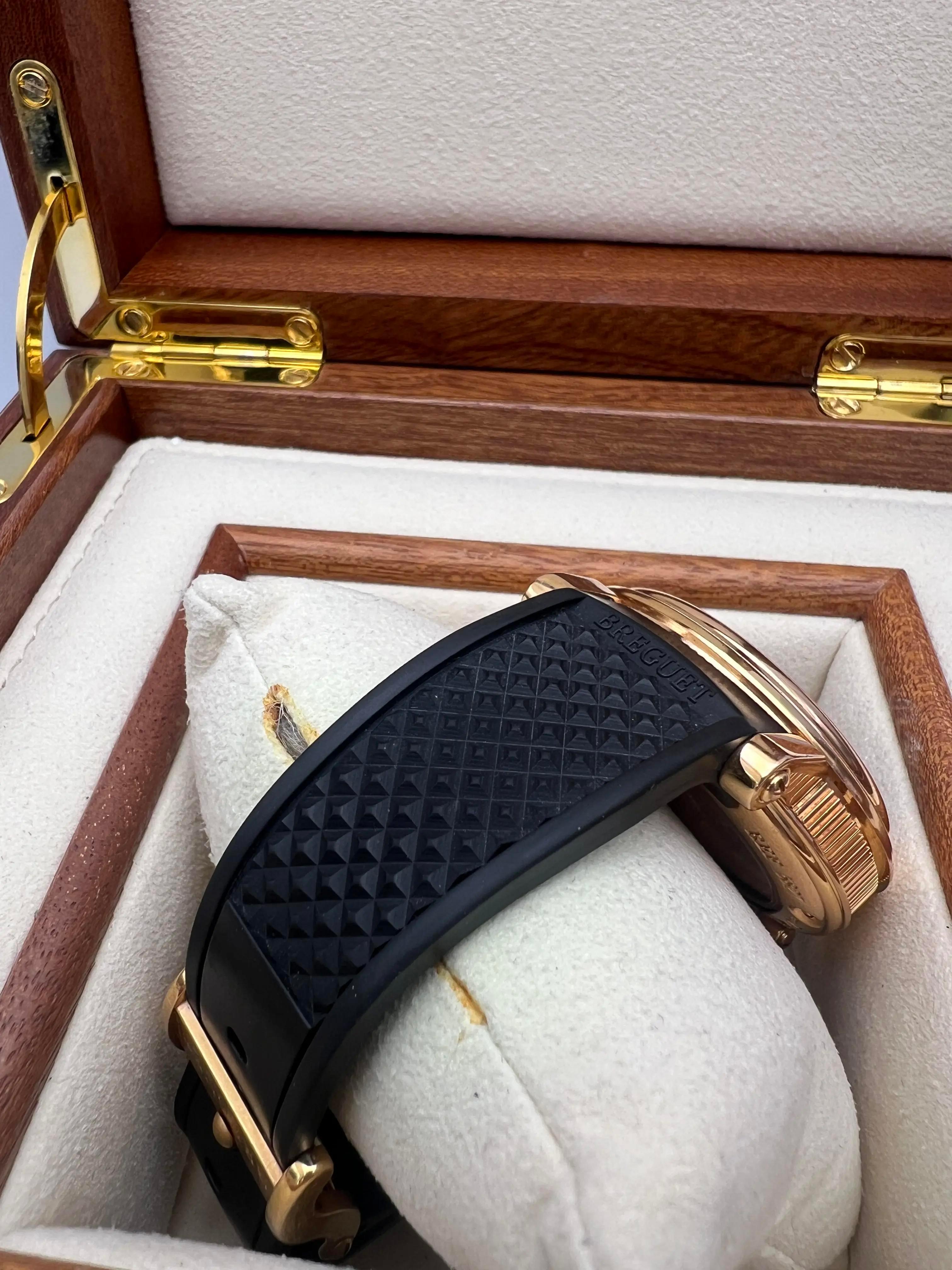 Breguet Marine Chronograph 42mm 18K Rose Gold Box Set 5827BR/Z2/5ZU For Sale 11