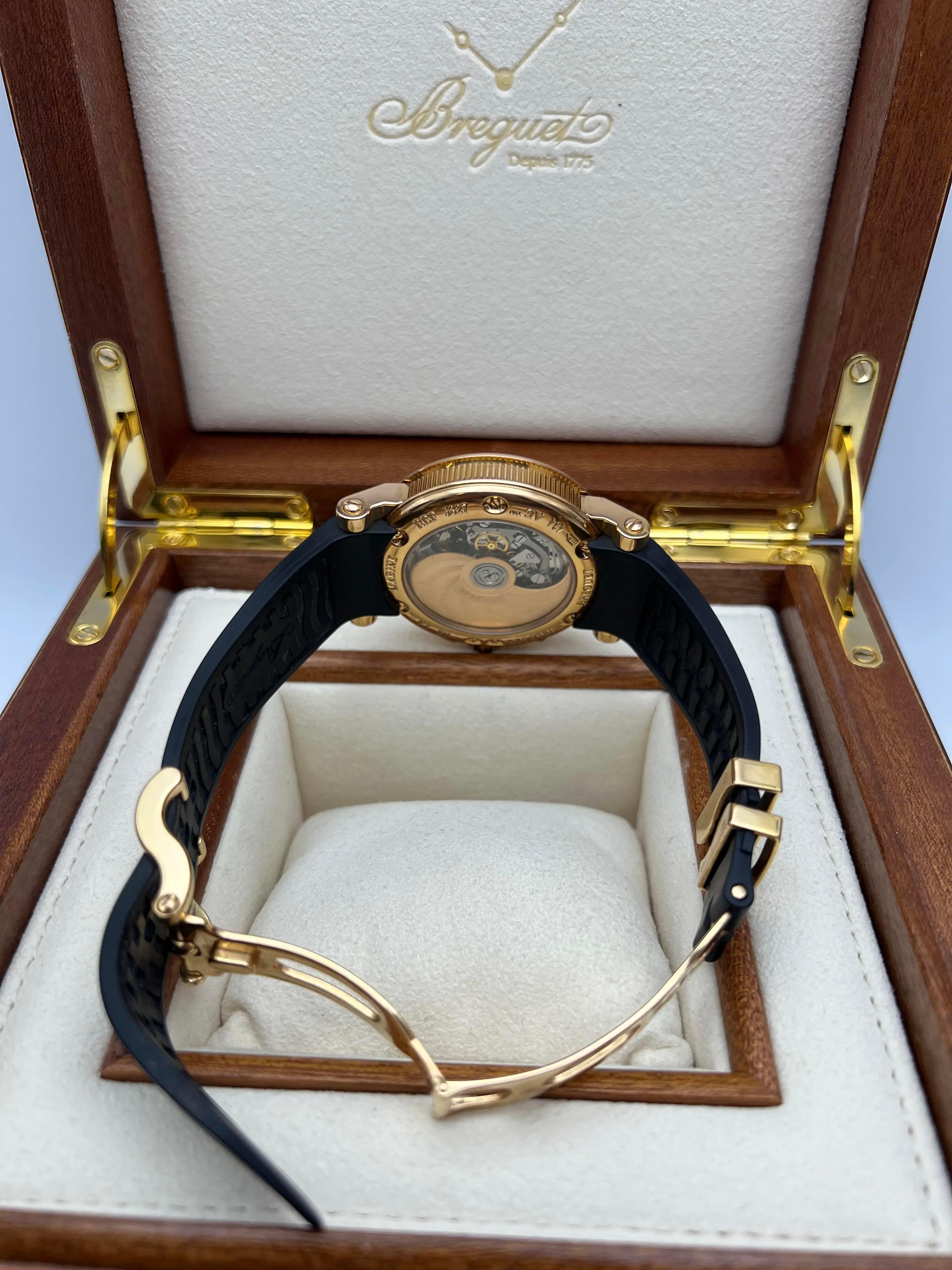 Breguet Marine Chronograph 42mm 18K Rose Gold Box Set 5827BR/Z2/5ZU For Sale 5
