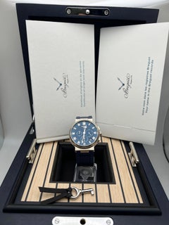 Cronografo Breguet Marin 5527BB/Y2/5WV Oro bianco 18 carati Quadrante blu Scatola Carte '22