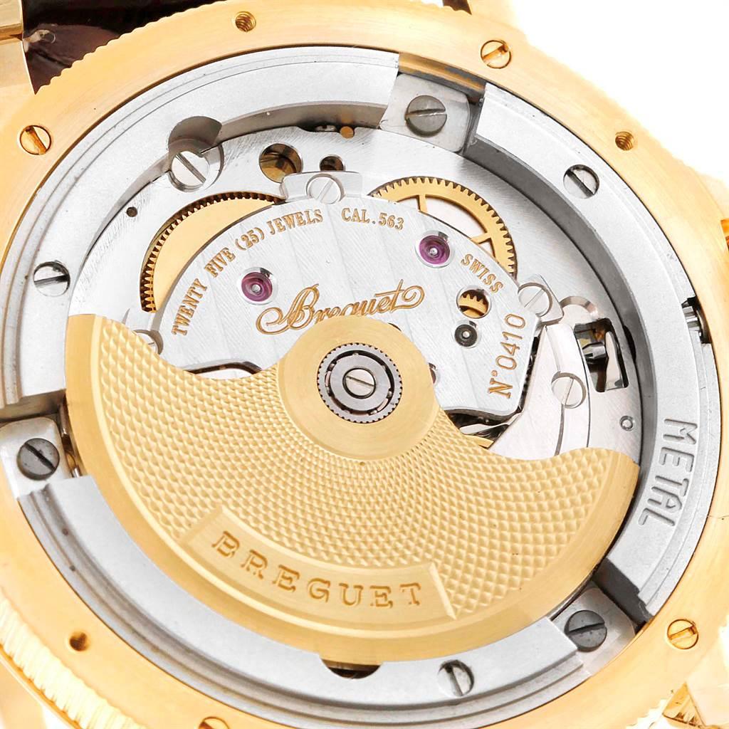Men's Breguet Marine Hora Mundi 24 World Time Zones Yellow Gold Watch 3700