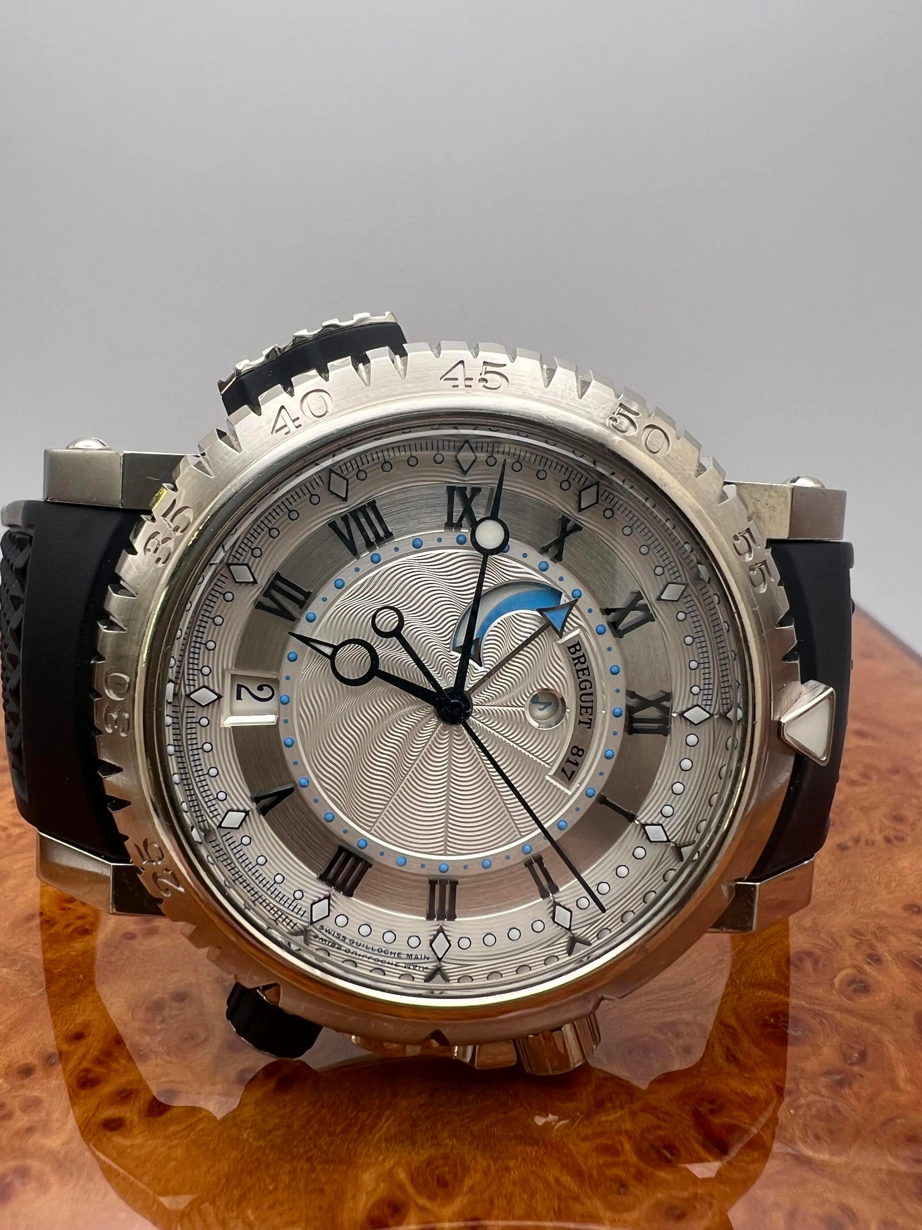 Breguet Marine Royale Alarma 45mm 5847BB/12/5ZV Oro Blanco 18K Caja Papeles en venta 9