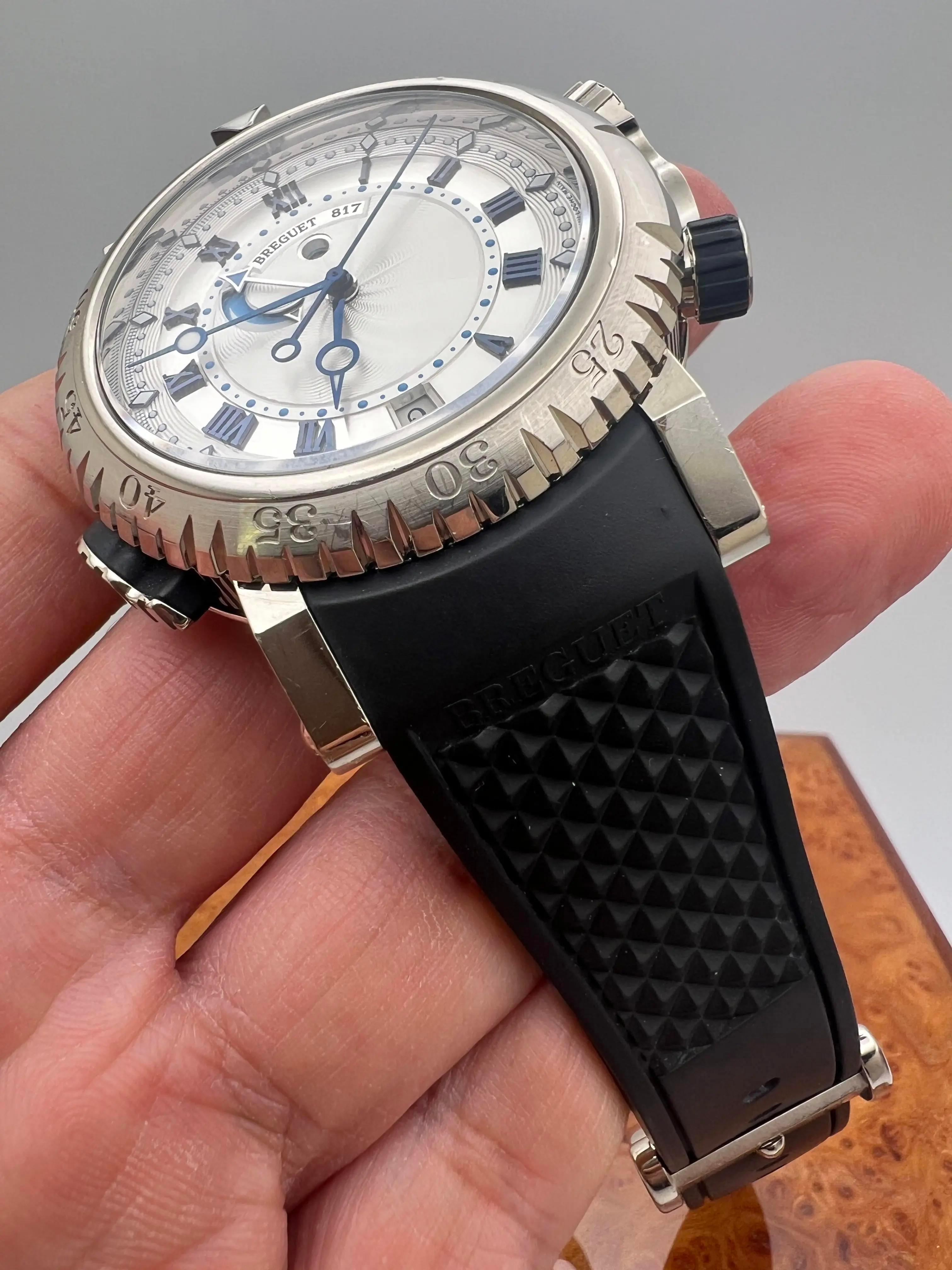 Breguet Marine Royale Alarma 45mm 5847BB/12/5ZV Oro Blanco 18K Caja Papeles en venta 10