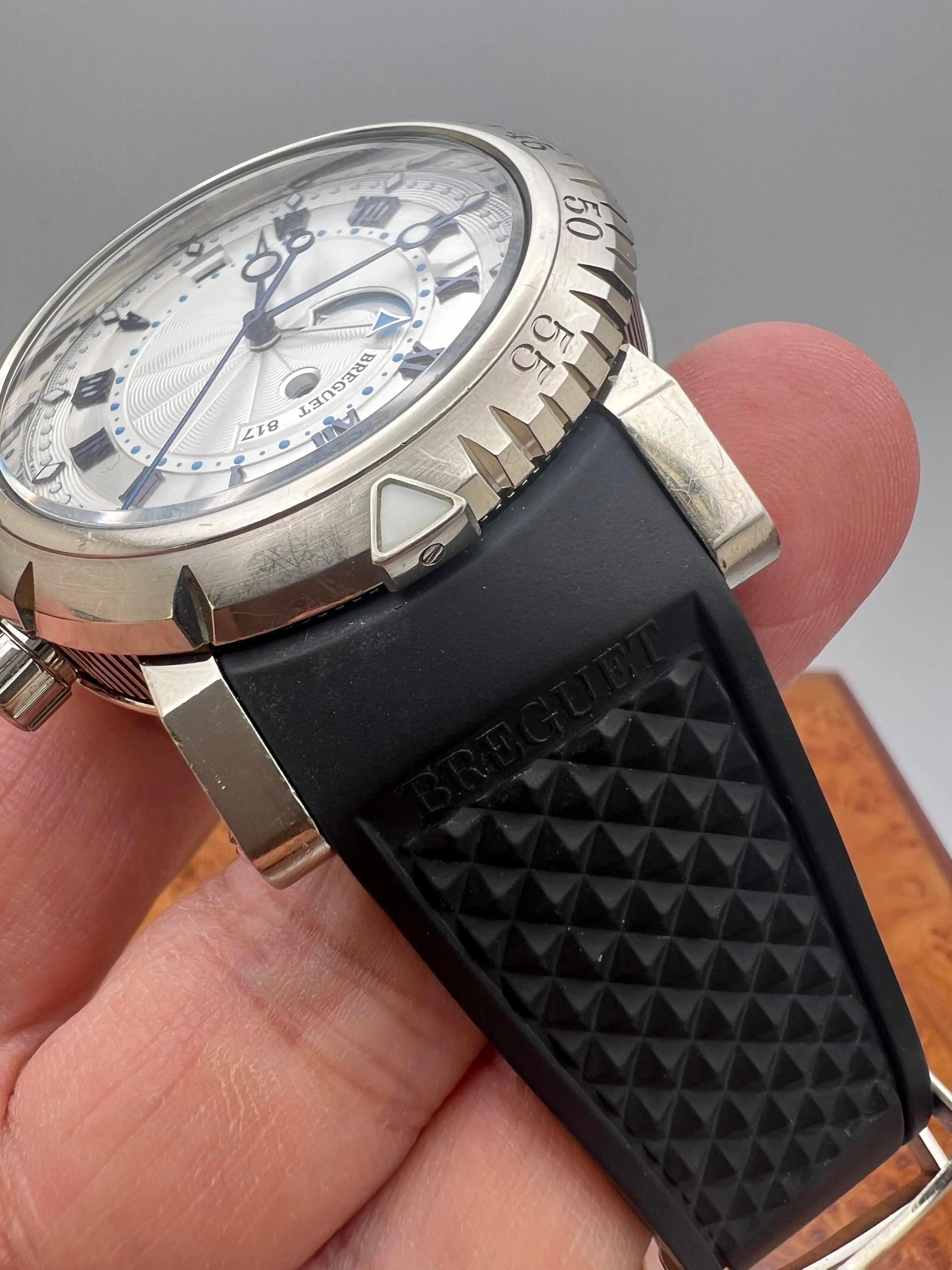 Breguet Marine Royale Alarma 45mm 5847BB/12/5ZV Oro Blanco 18K Caja Papeles en venta 11