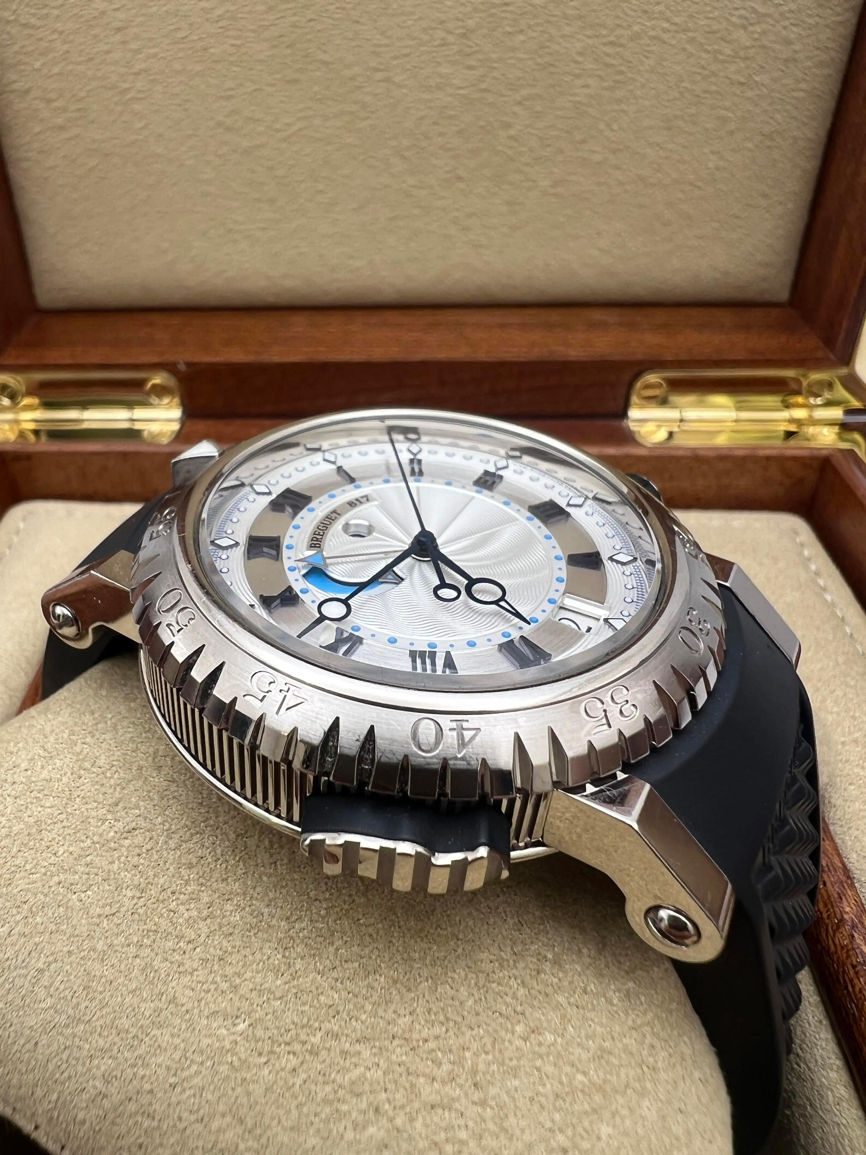 Breguet Marine Royale Alarma 45mm 5847BB/12/5ZV Oro Blanco 18K Caja Papeles en venta 2