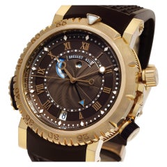 Breguet Marine Royale in 18k Rose Gold on Brown Rubber Strap, Ref 5847