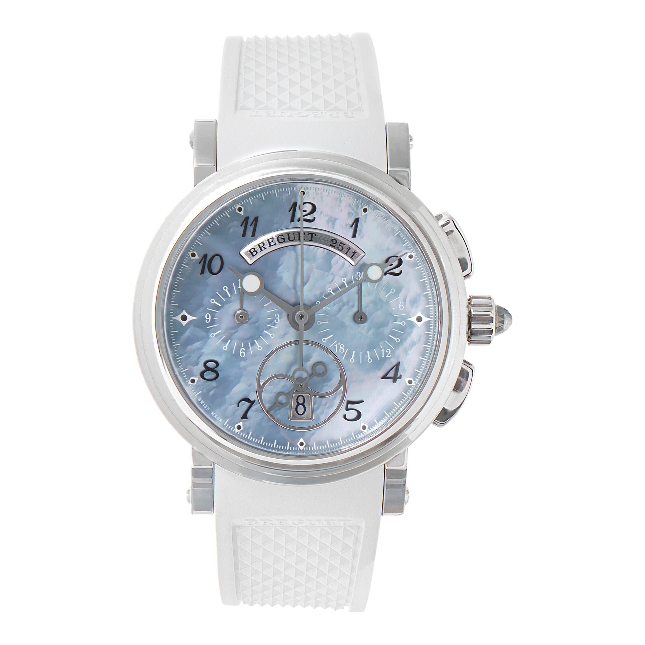 Breguet Marine stainless steel Automatic Wristwatch Ref 8827 For Sale