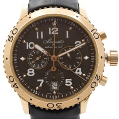 Breguet Marine Transatlantique Type XXI Flyback 18k Gold Men Watch 3810BR/92/9ZU