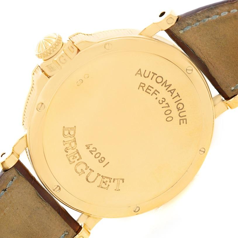 Men's Breguet Marine World Time Hora Mundi 18 Karat Yellow Gold Watch 3700