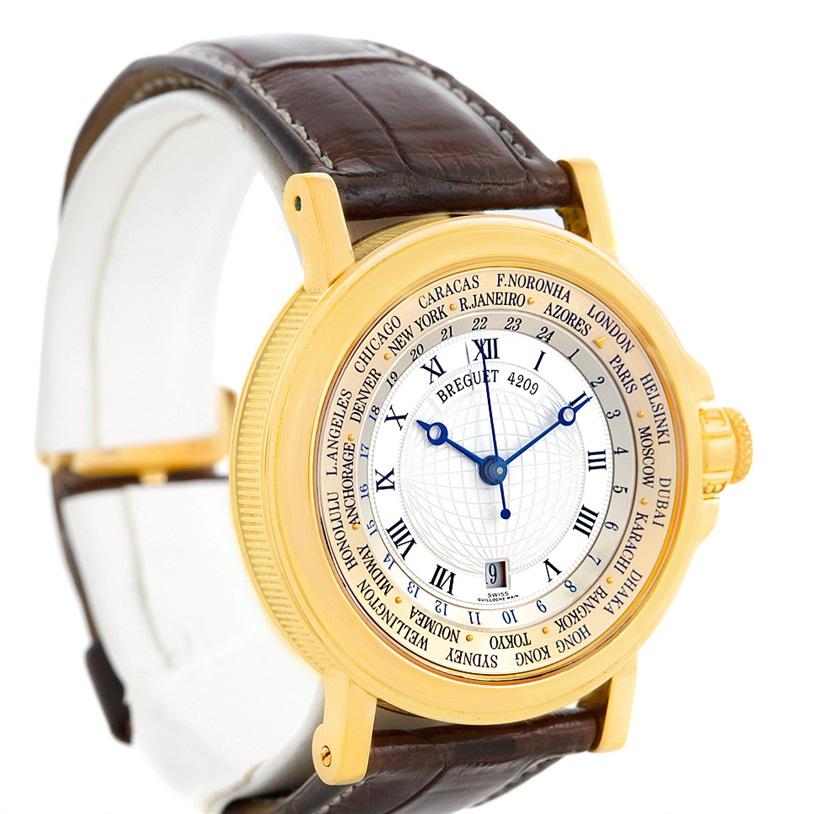 Breguet Marine World Time Hora Mundi 18 Karat Yellow Gold Watch 3700 1