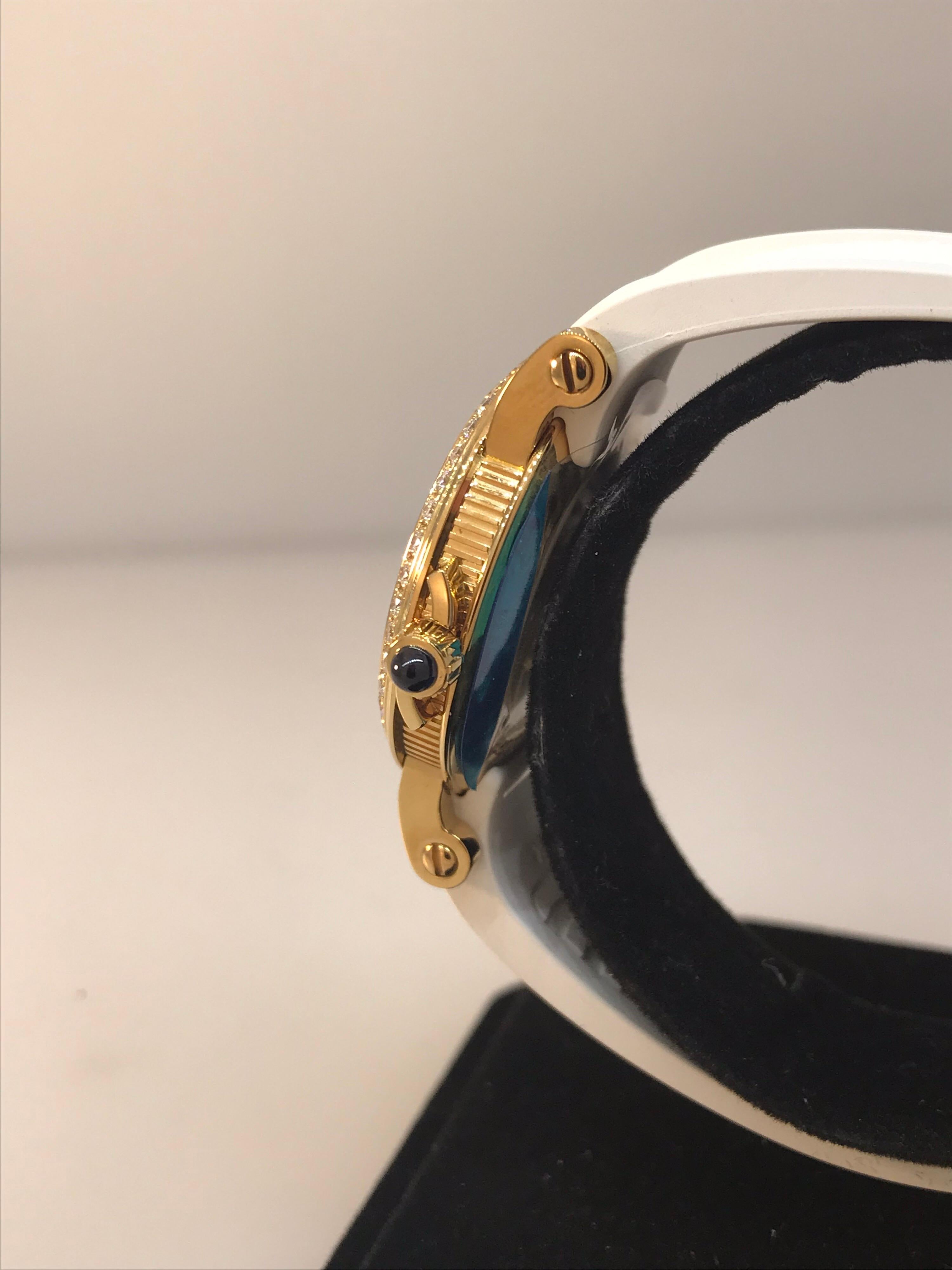 Breguet Marine Yellow Gold Diamond Bezel Ladies Watch 8818ba/59/564.dd00 New In New Condition For Sale In New York, NY