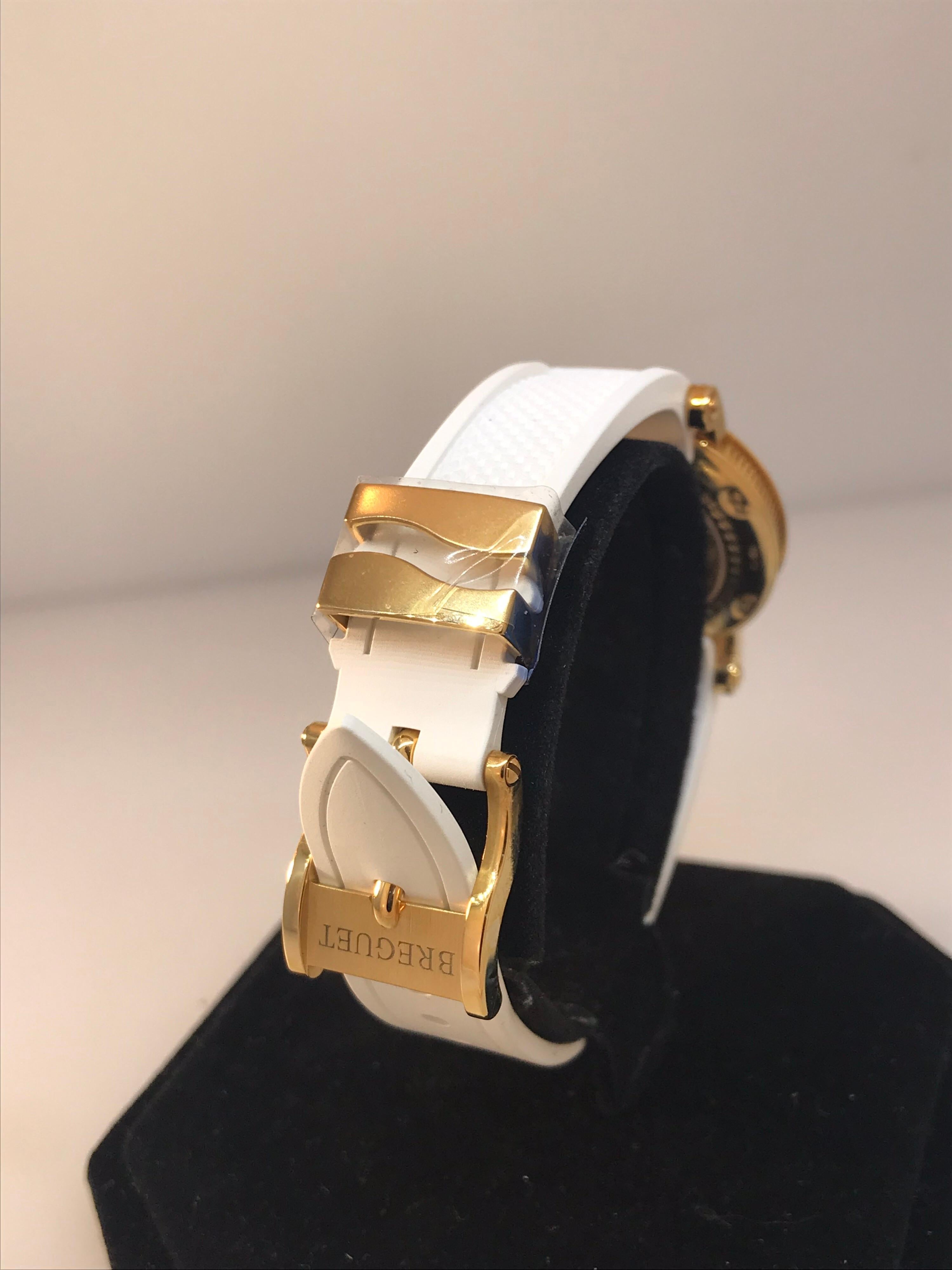Breguet Marine Yellow Gold Diamond Bezel Ladies Watch 8818ba/59/564.dd00 New For Sale 1